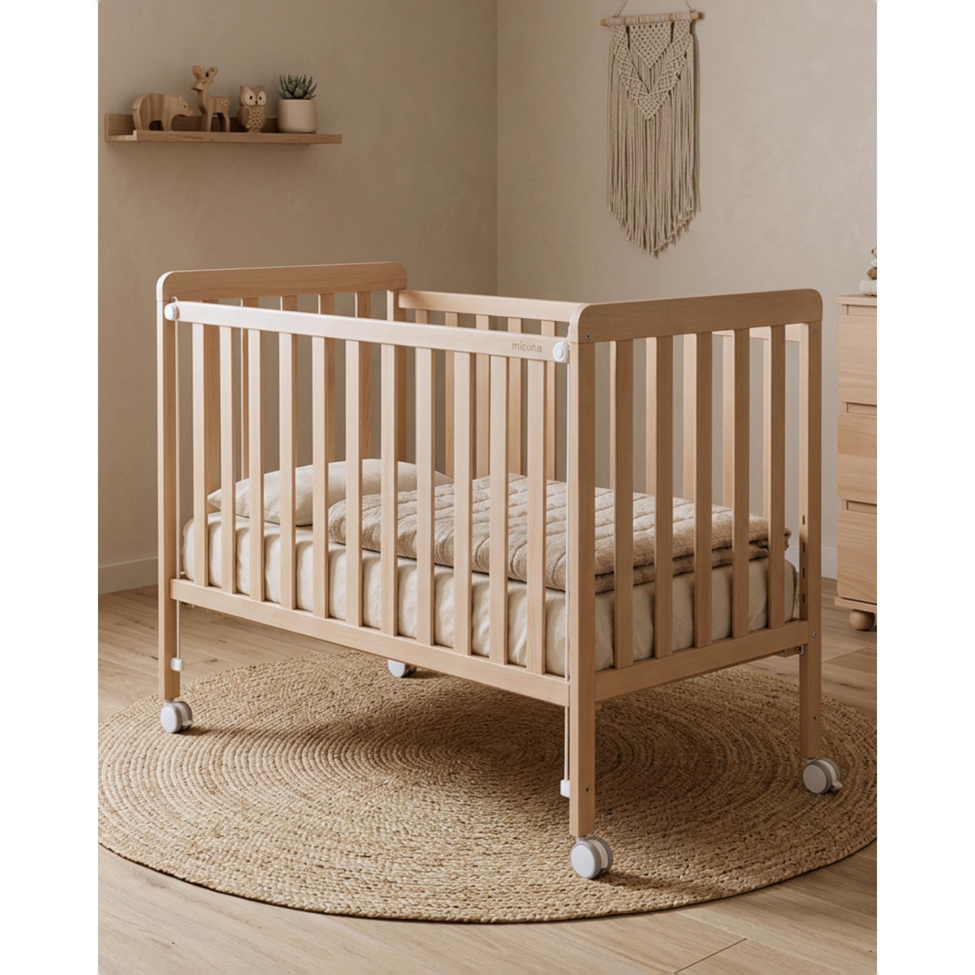 Berço com Opção de Co-sleeping Nordika - 120x60 cm Natural-5