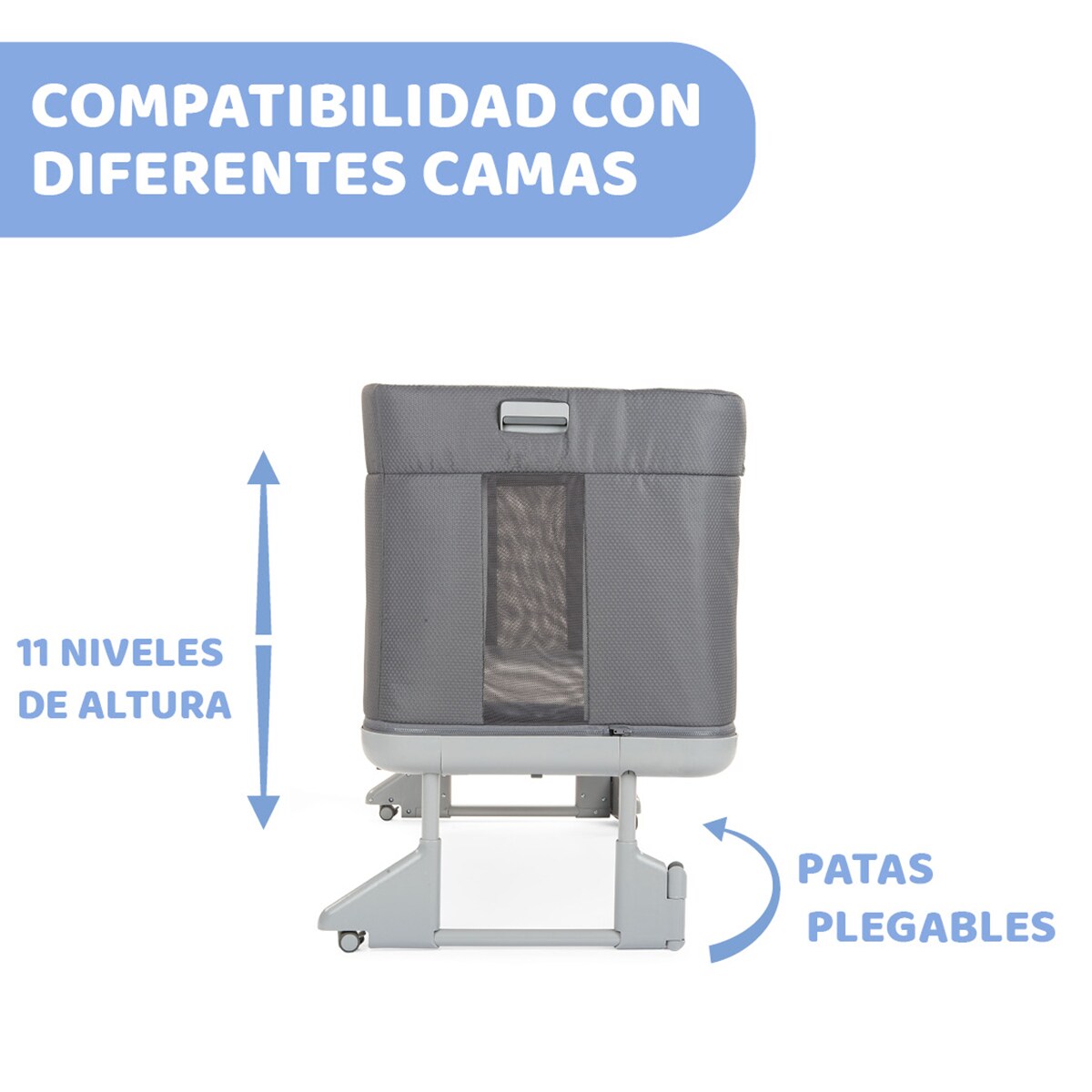 Berço de Co-Sleeping Next2Me Forever Cinzento-8