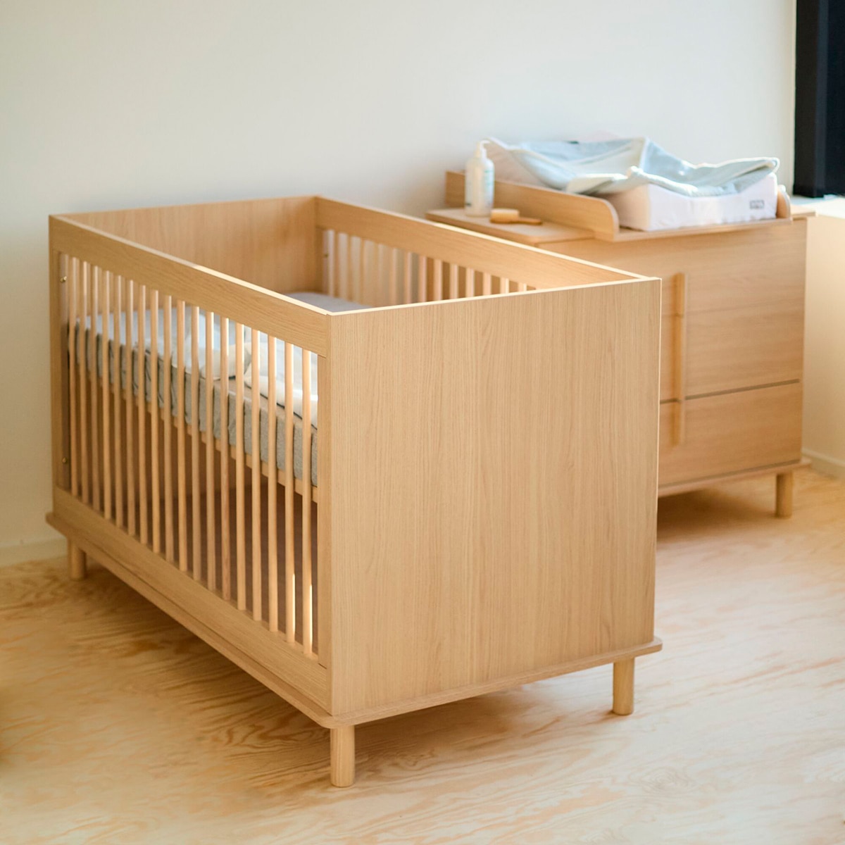 Berço Conversível em Cama Infantil Nórdico Natural-7
