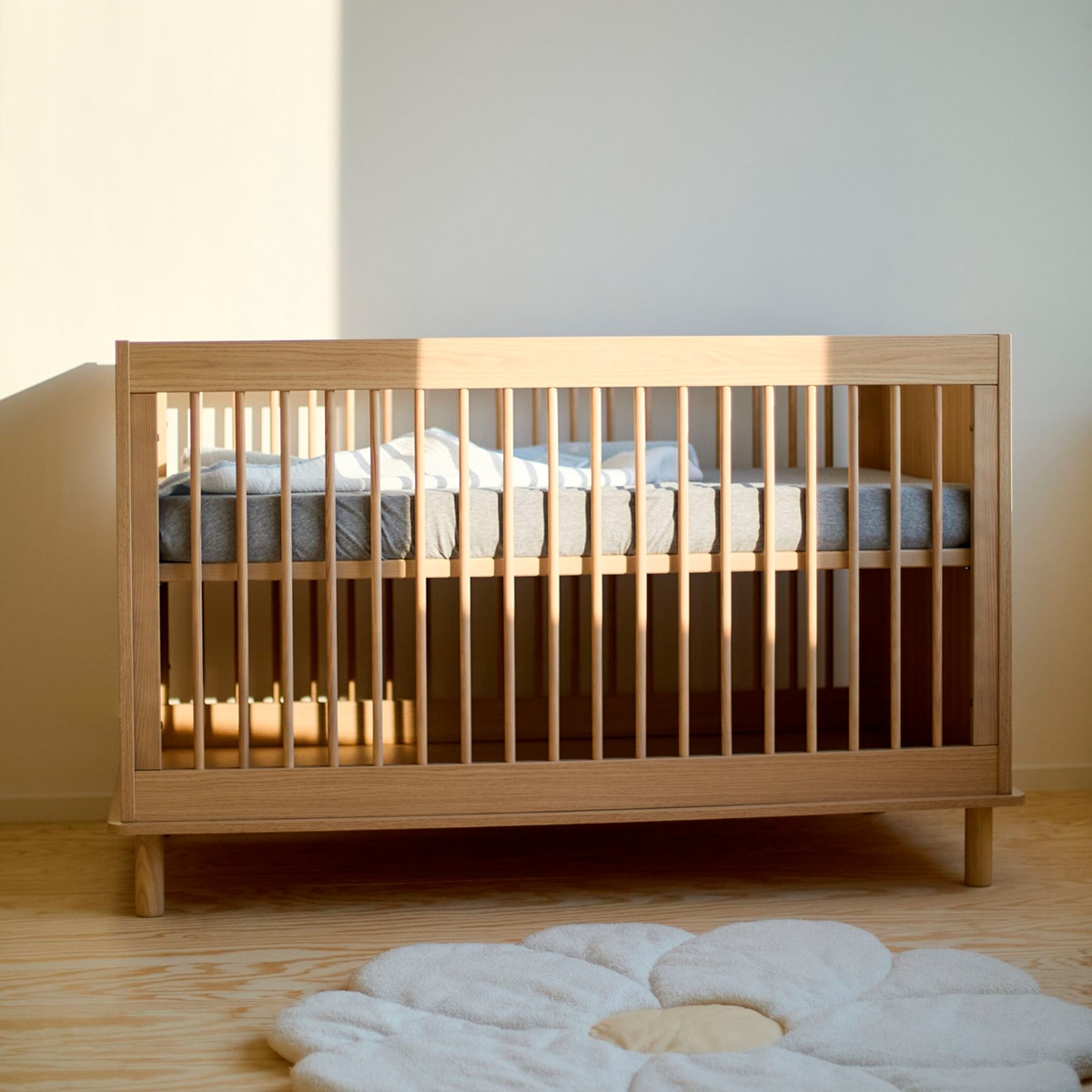 Berço Conversível em Cama Infantil Nórdico Natural-8