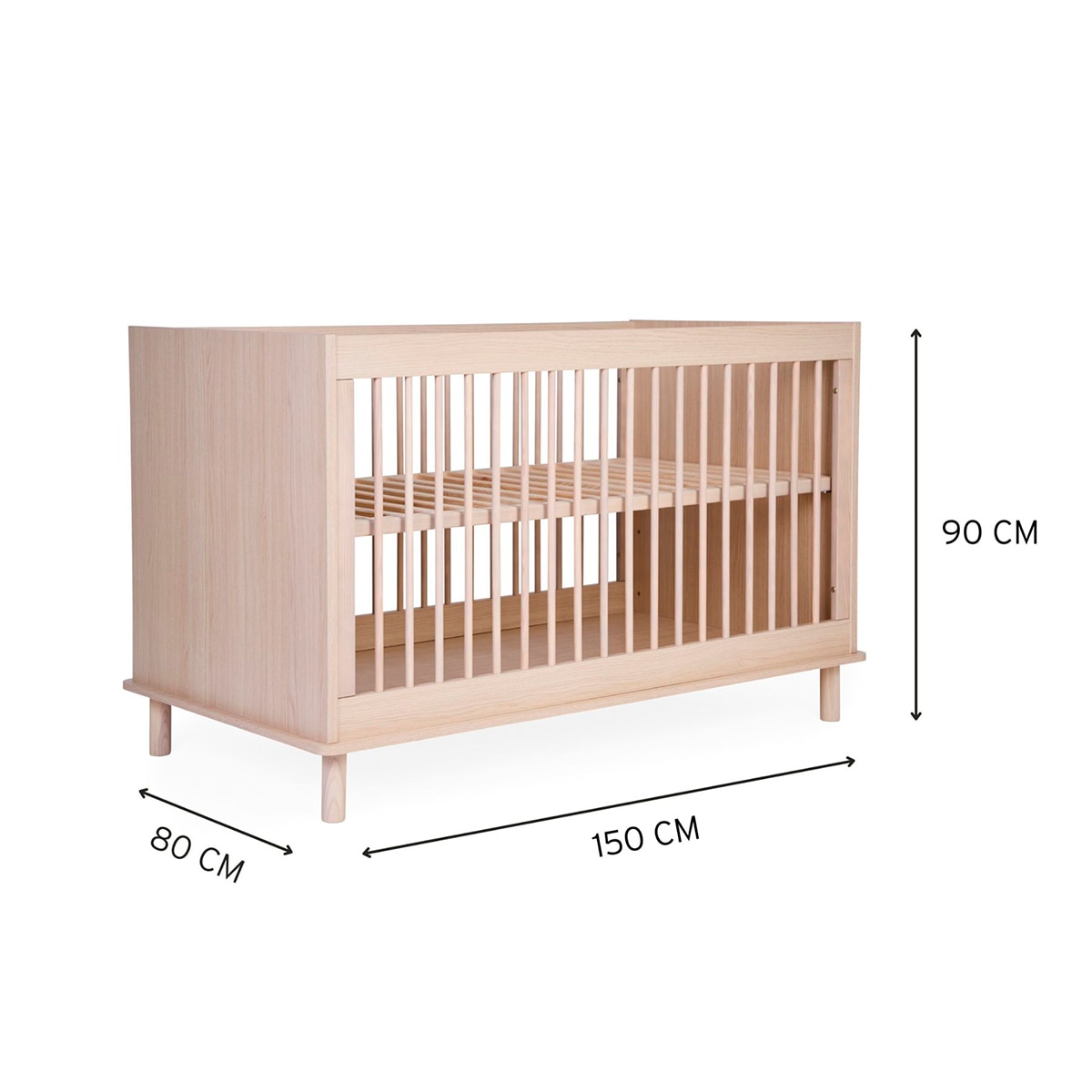Berço Conversível em Cama Infantil Nórdico Natural-10