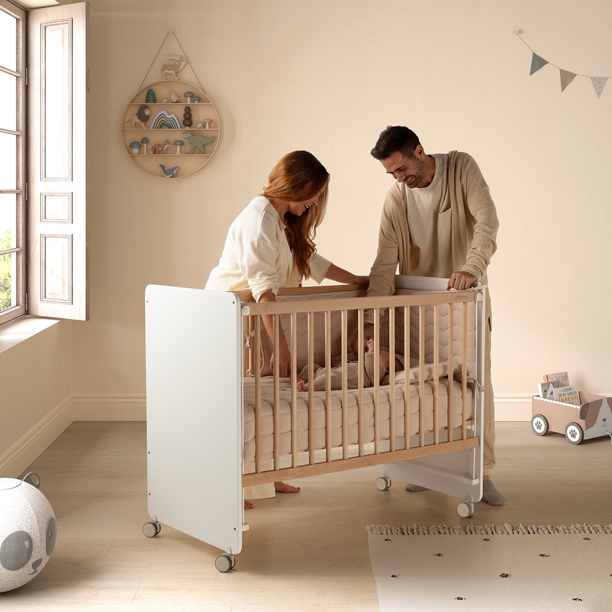 Berço com opção de Co-Sleeping Lupita 120x60 Natural / Branco-4