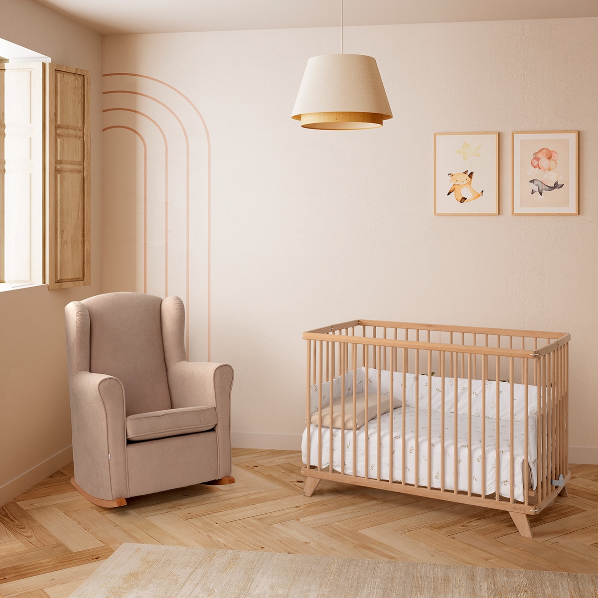 Berço Dobrável Simona 120x60 Natural-2
