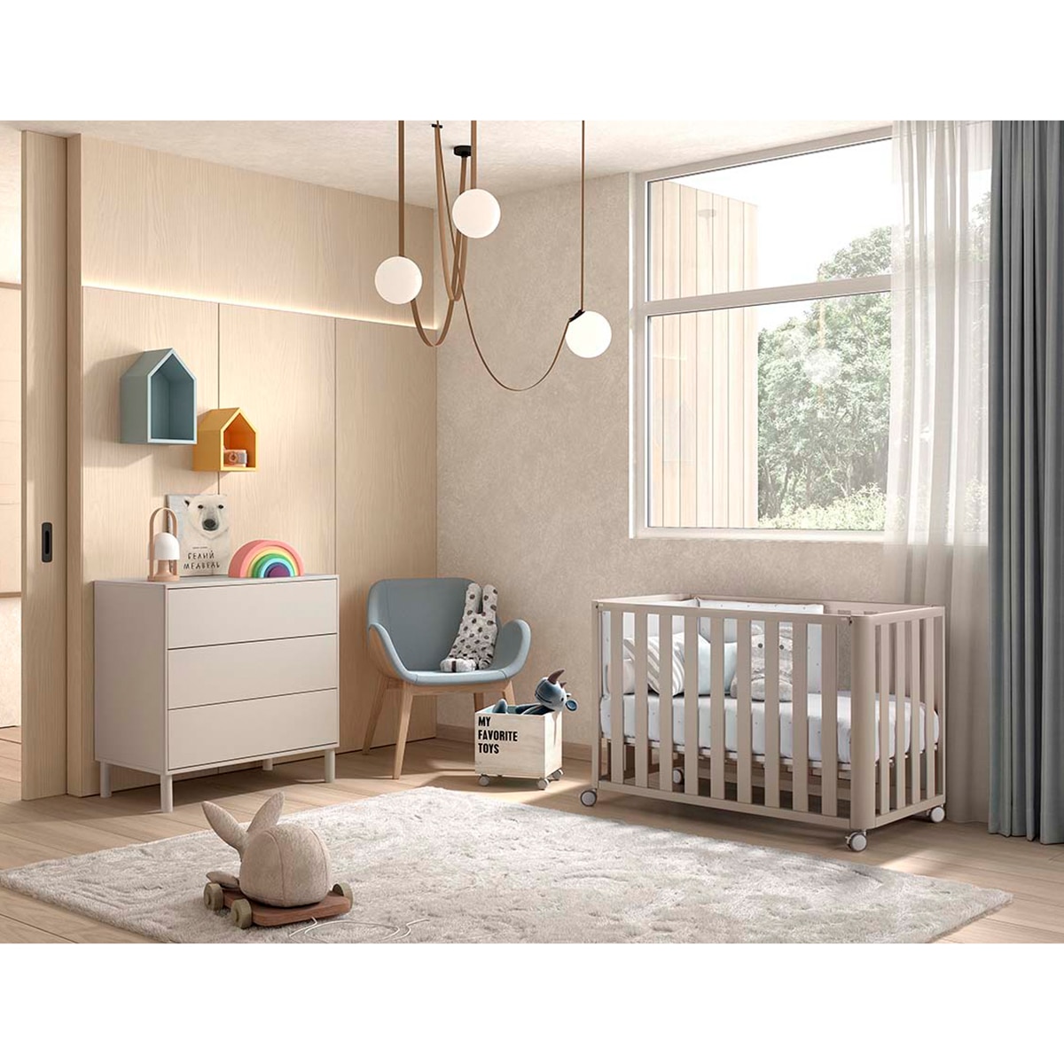 Berço de Co-Sleeping - 60x120 cm Doco Sleeping Bege-2