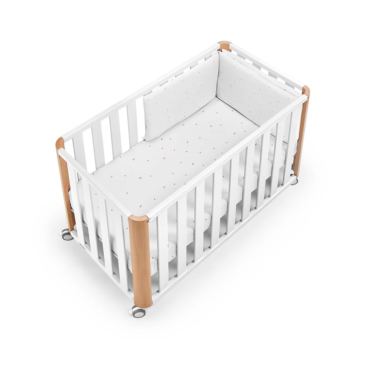 Pack de Berço de Co-Sleeping (60 x 120 cm.) Doco Sleeping + Colchão Air-Foam + Têxtil Tipi - Verde COLOR_NATURAL-1