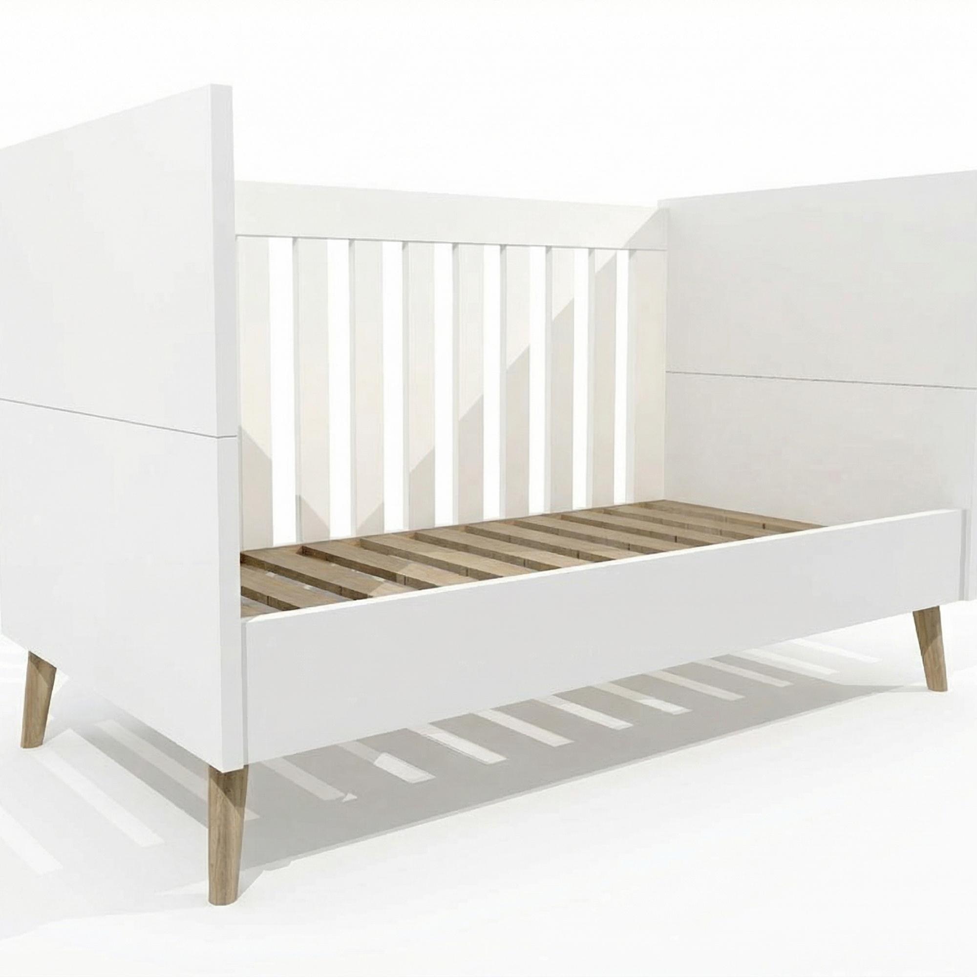 Cuna convertible en cama (140x70) Ikid Firenze - Blanco Blanco-3