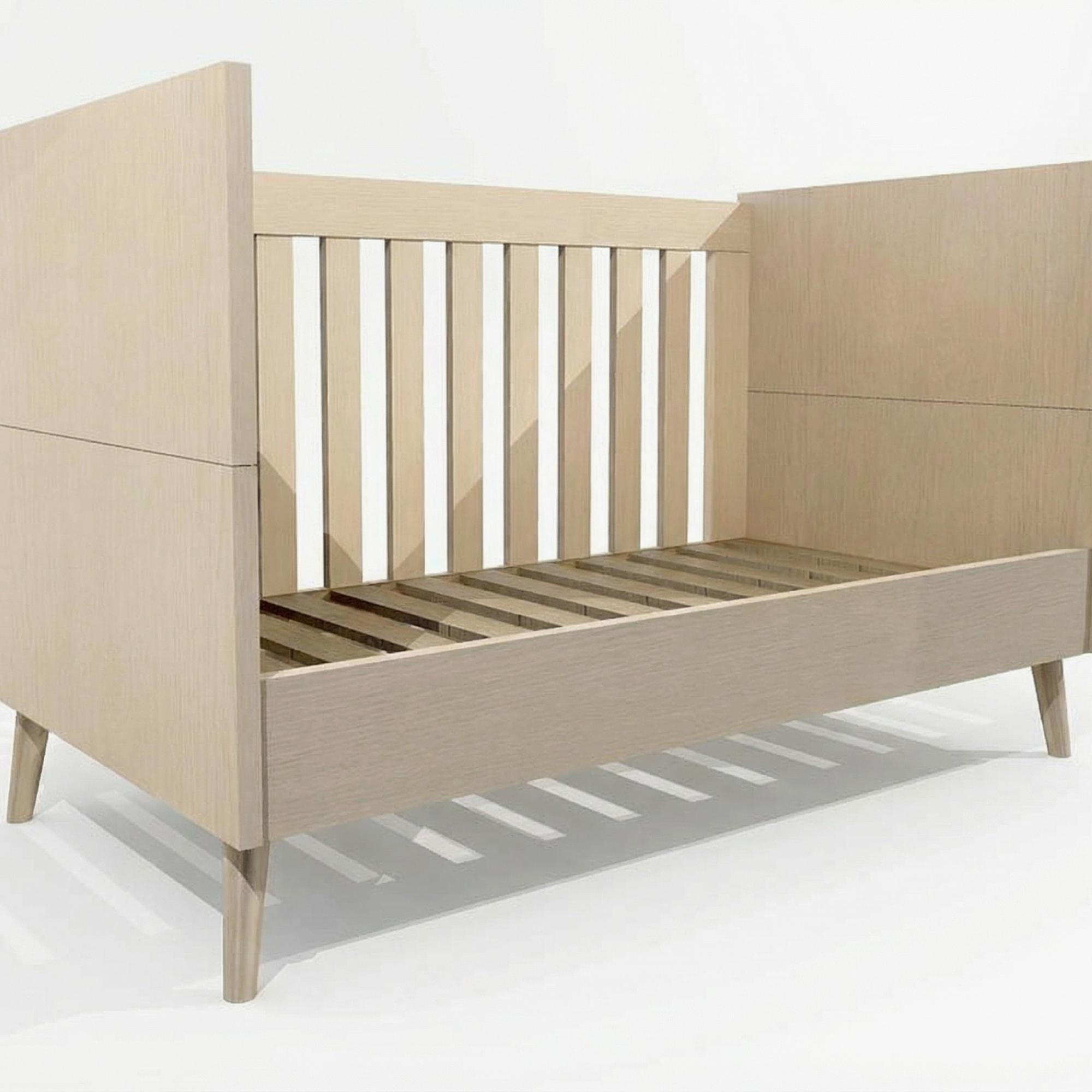 Berço convertível em cama (140 × 70 cm) Ikid Firenze Natural-2
