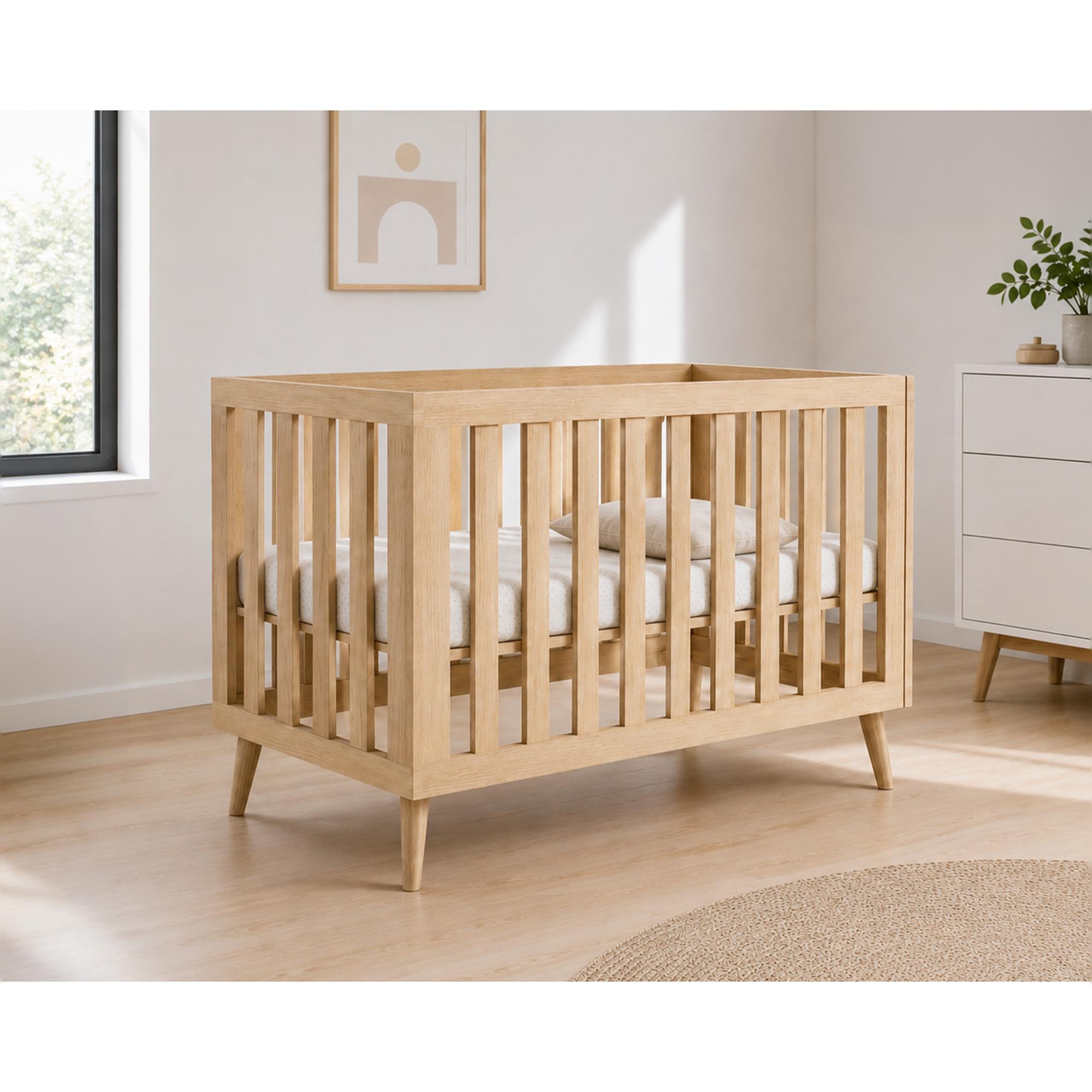 Berço com função co-sleeping (120 × 60 cm) Ikid Firenze Fresh Natural-2