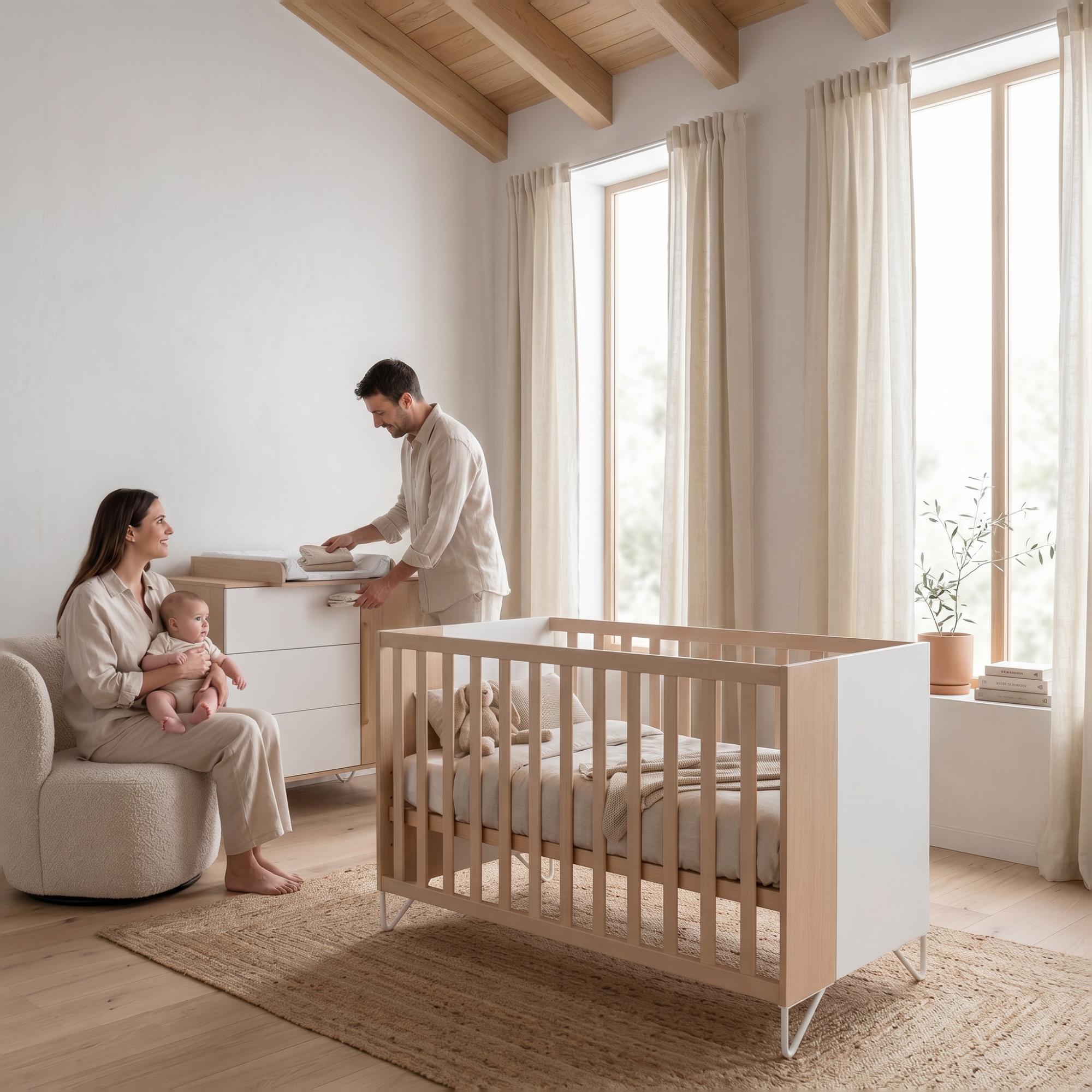 Imagen 6 de Cuna con opción colecho (120x60) Micuna Amaia - Blanco Blanco