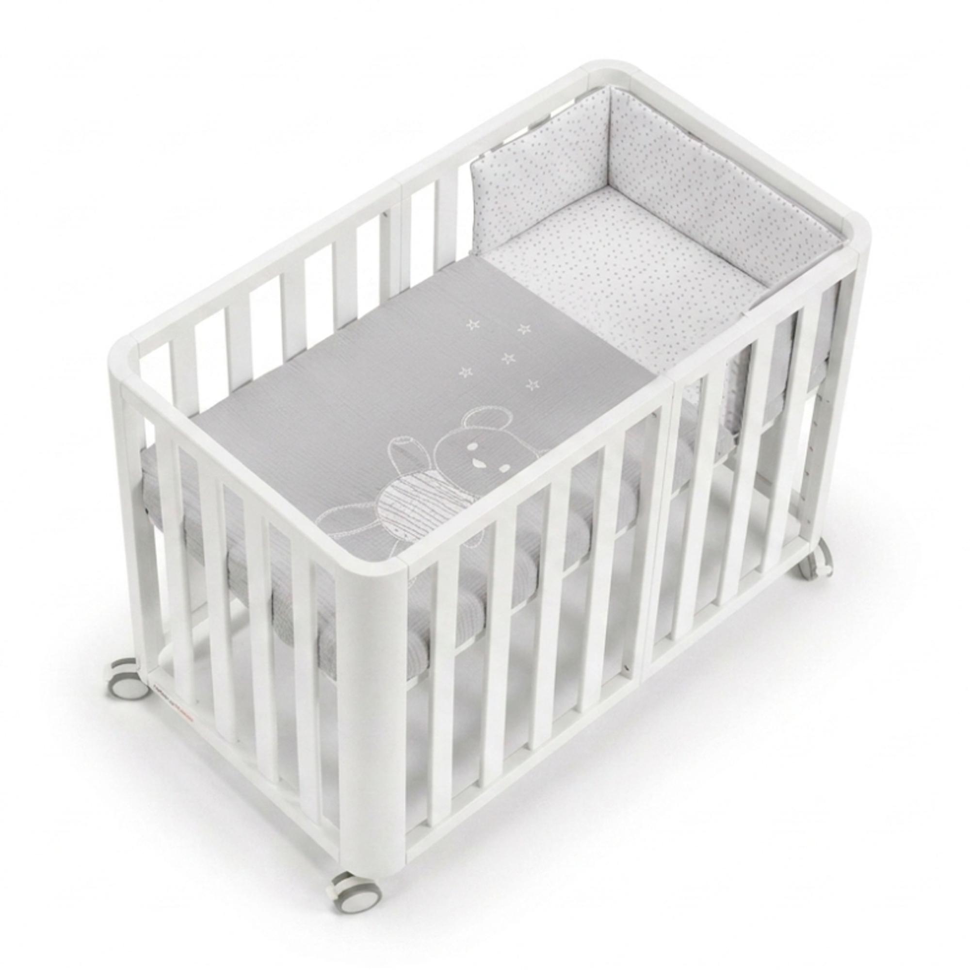Imagem 0 de Conjunto de berço evolutivo (90x50/120x60 cm) Cotinfant Doco Sleeping PLUS + colchão + conjunto de roupa de cama BEAR 90x50
