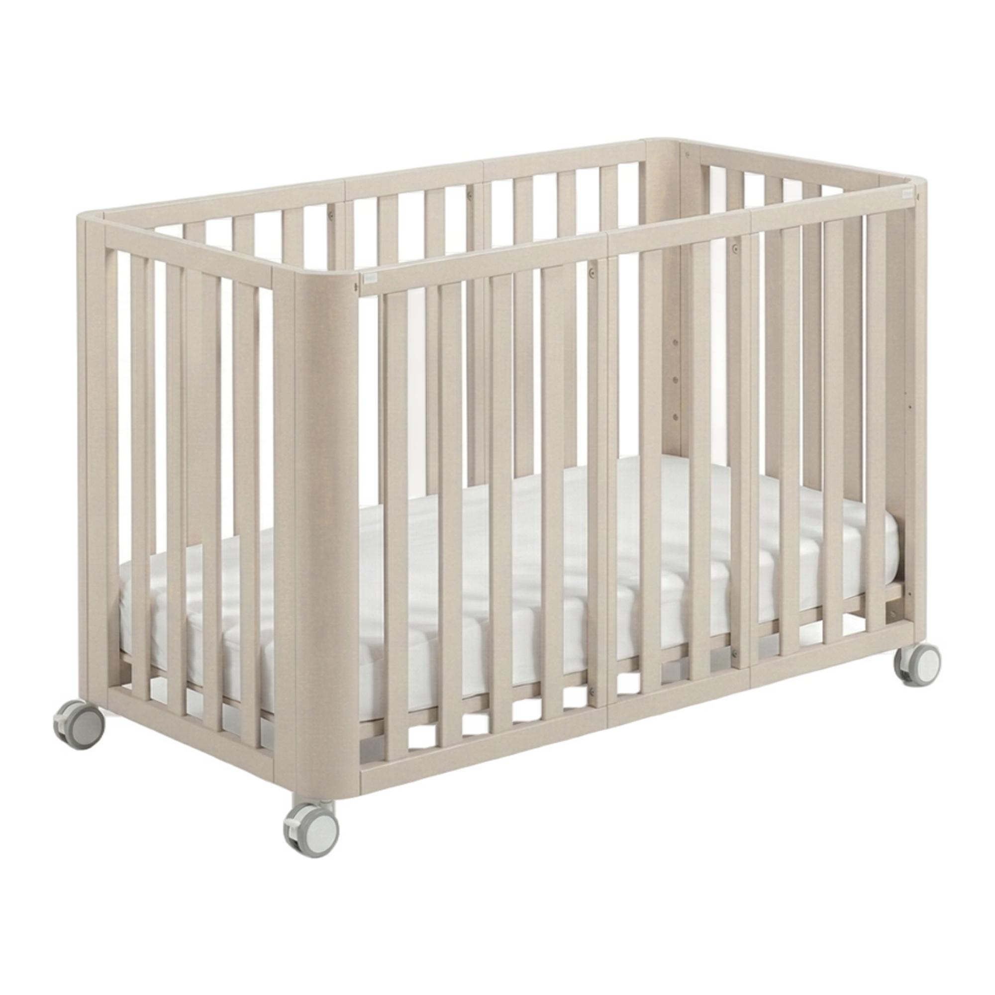 Conjunto de berço evolutivo (90x50/120x60 cm) Cotinfant Doco Sleeping PLUS + colchão + roupa de cama SILVA 90x50 Bege-5