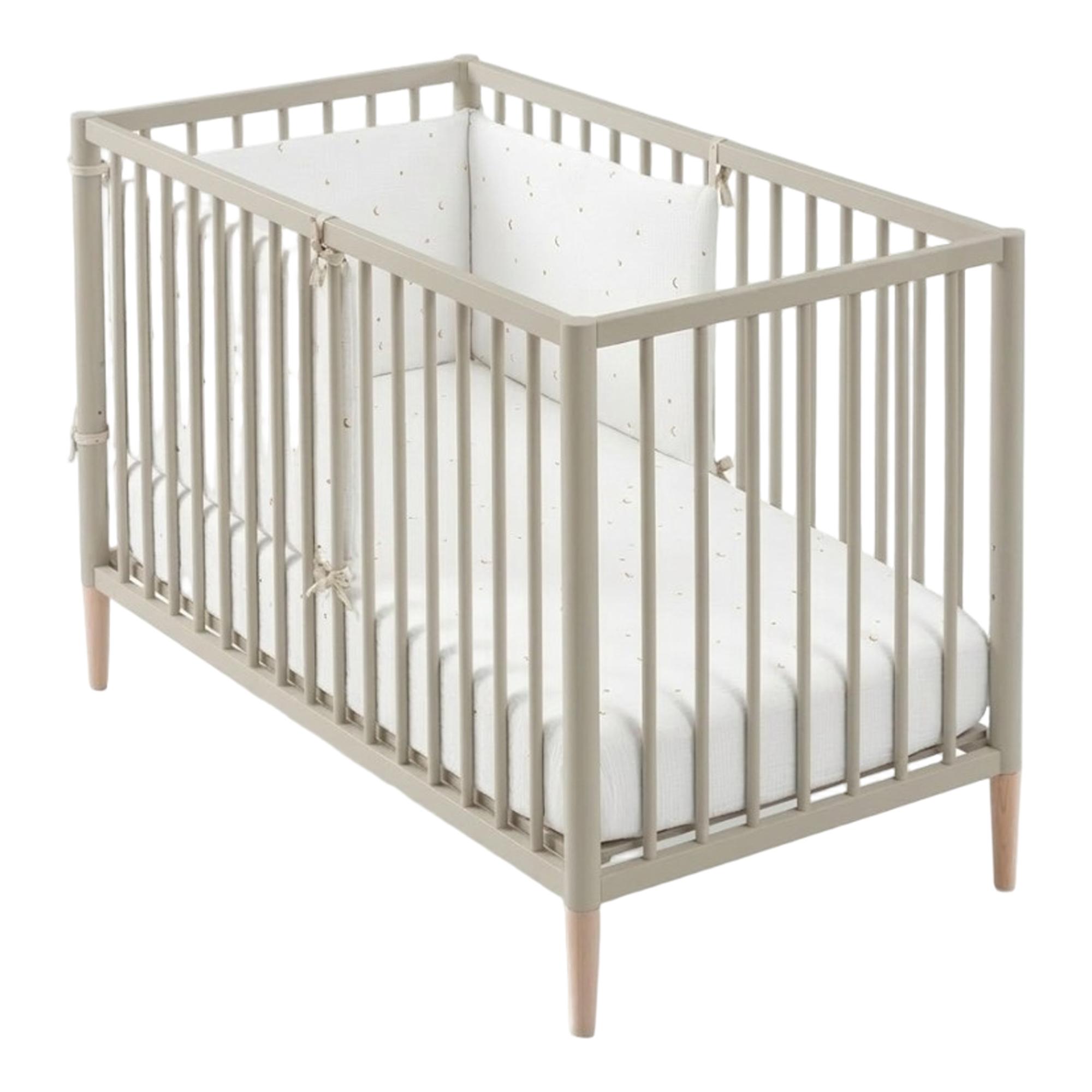 Imagem 0 de Pack Berço de Madeira Montesori (120x60 cm) Cotinfant Tesori + Colchão Air-Foam + Lençol SENA Branco Areia