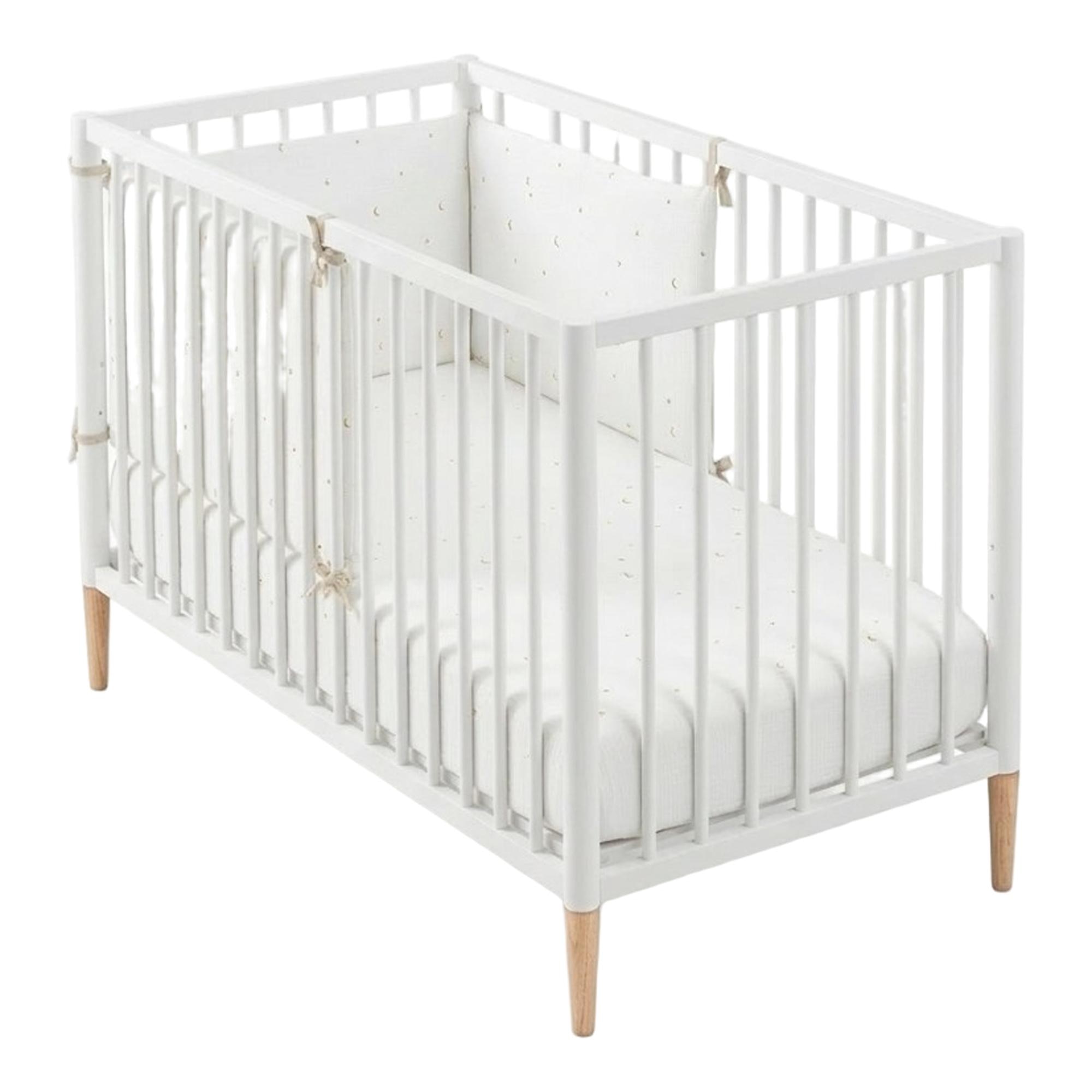 Imagem 0 de Pack Berço de Madeira Montesori (120x60 cm) Cotinfant Tesori + Colchão Air-Foam + Lençol SENA Branco Areia