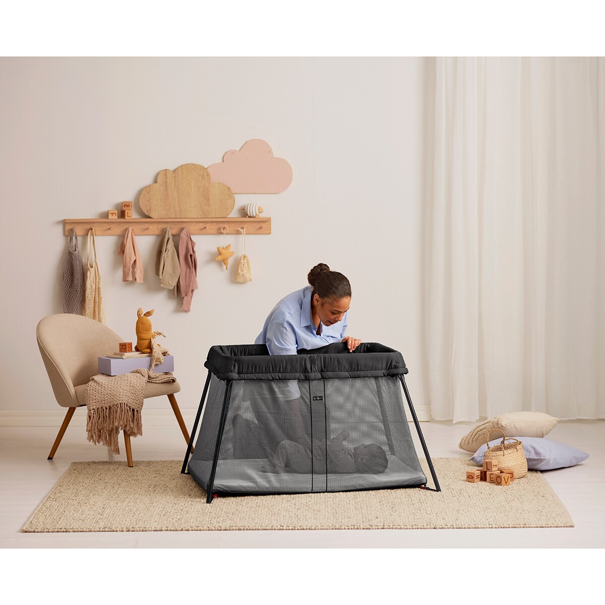 Berço de Viagem Light - Preto Preto-5