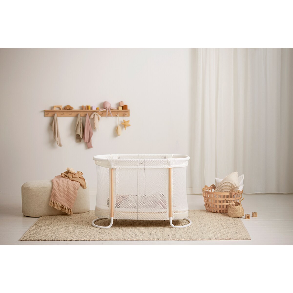 Berço em Tecido Transpirável 57x110 cm - Branco Branco-9