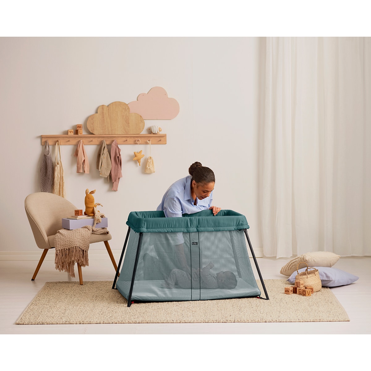 Berço de Viagem Light - Verde-Escuro Verde-escuro-4