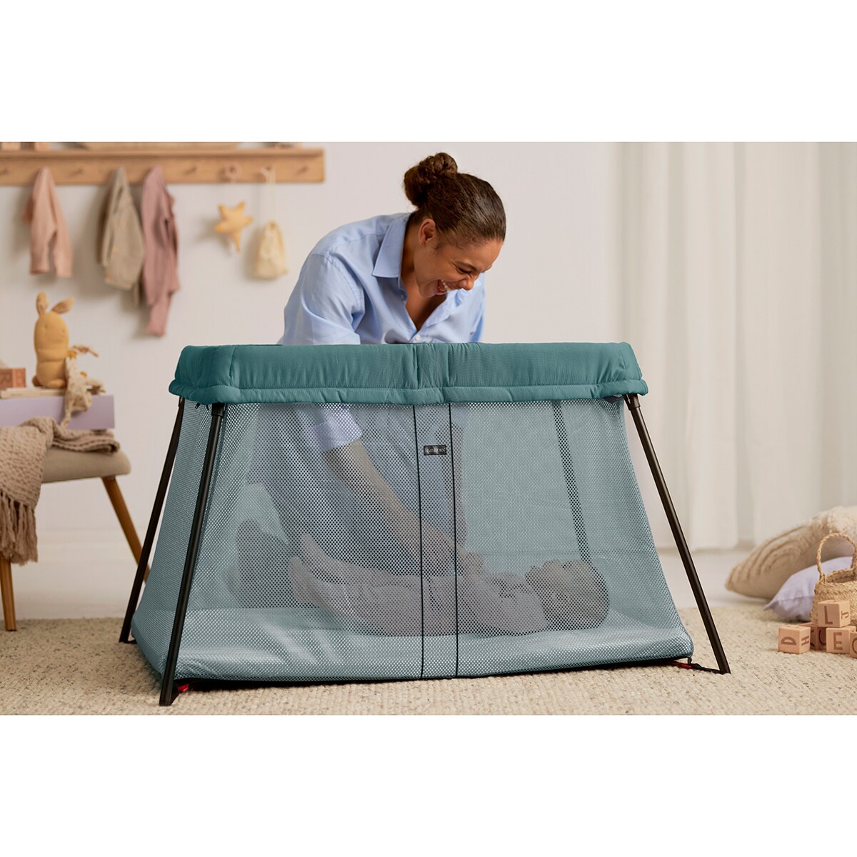 Berço de Viagem Light - Verde-Escuro Verde-escuro-5