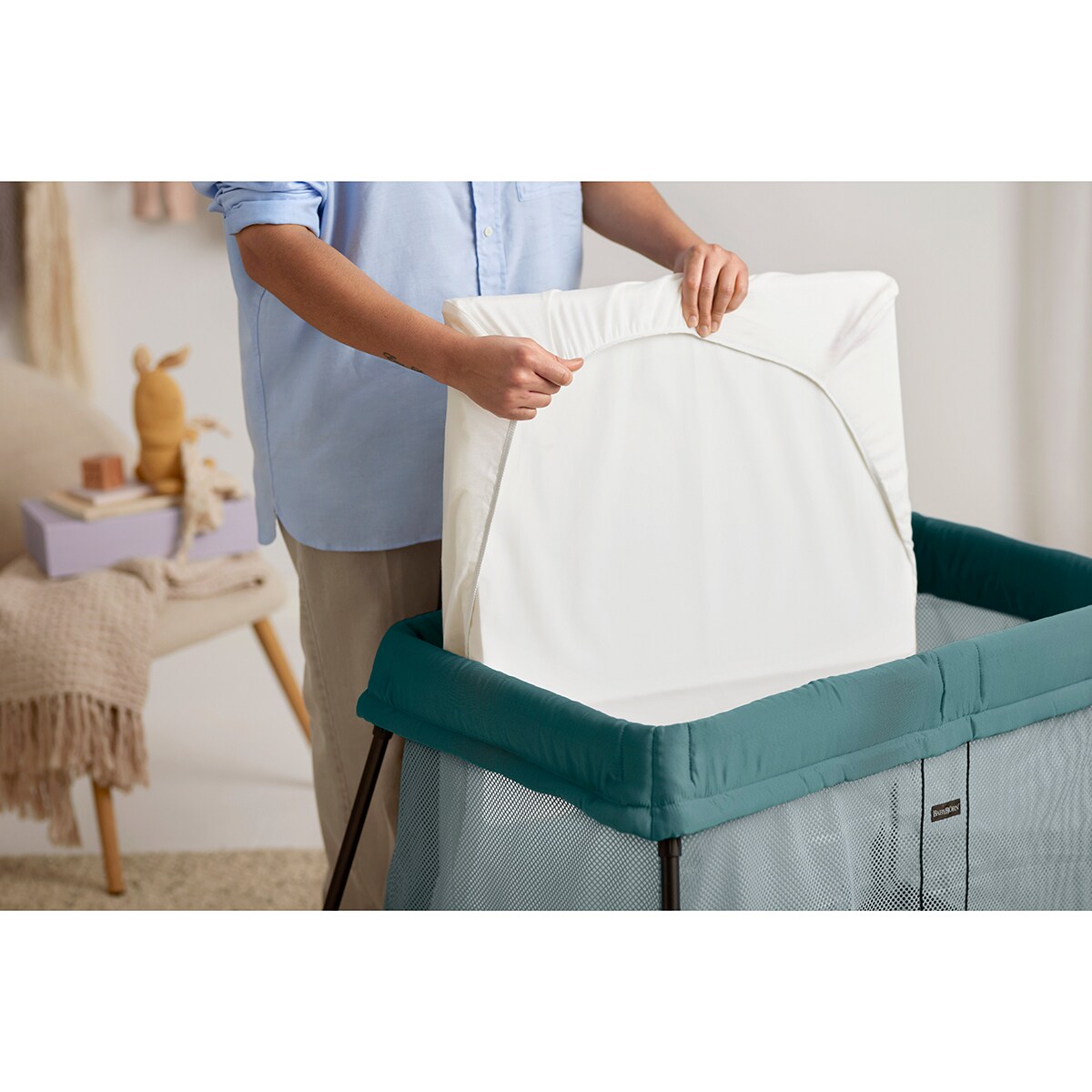 Berço de Viagem Light - Verde-Escuro Verde-escuro-8