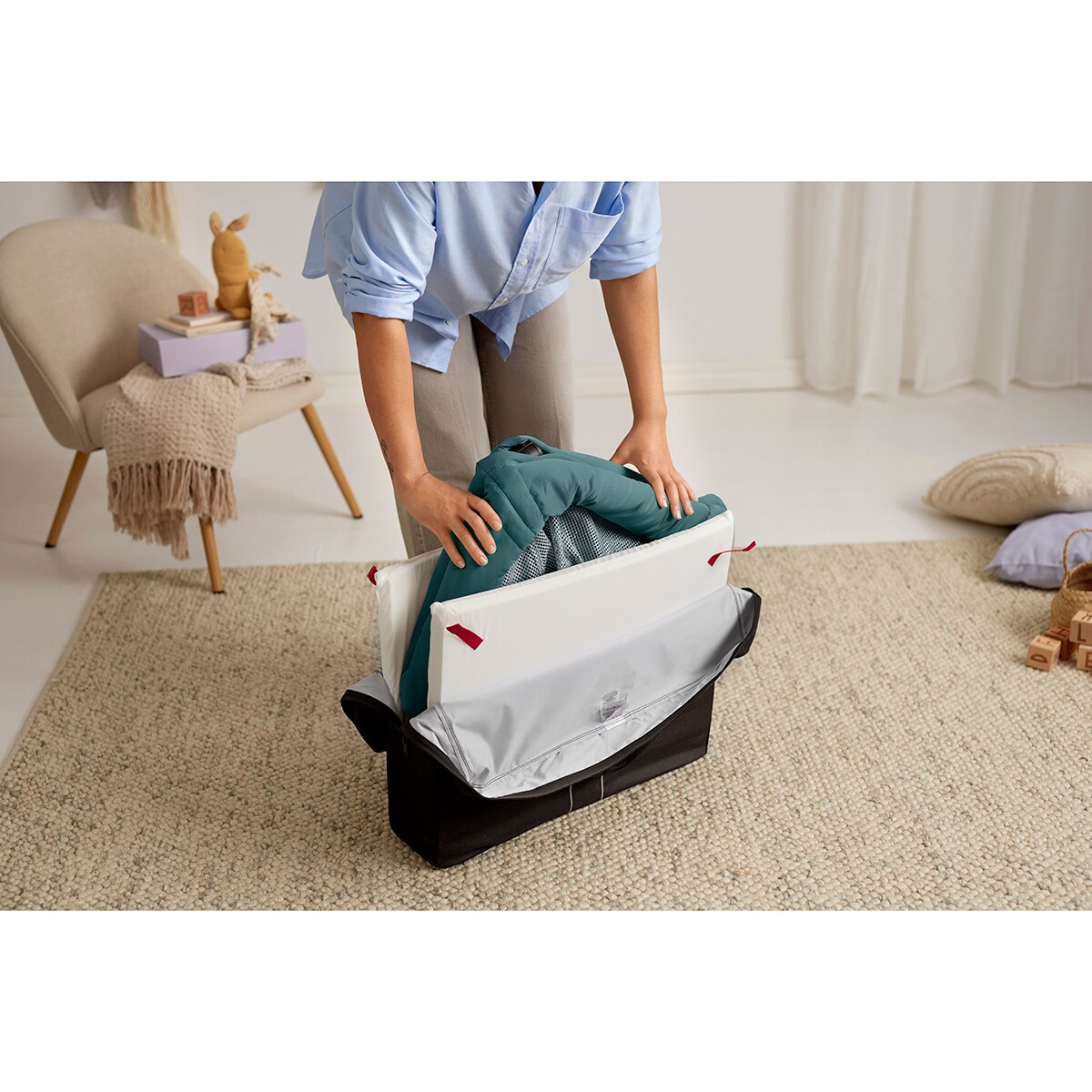 Berço de Viagem Light - Verde-Escuro Verde-escuro-10