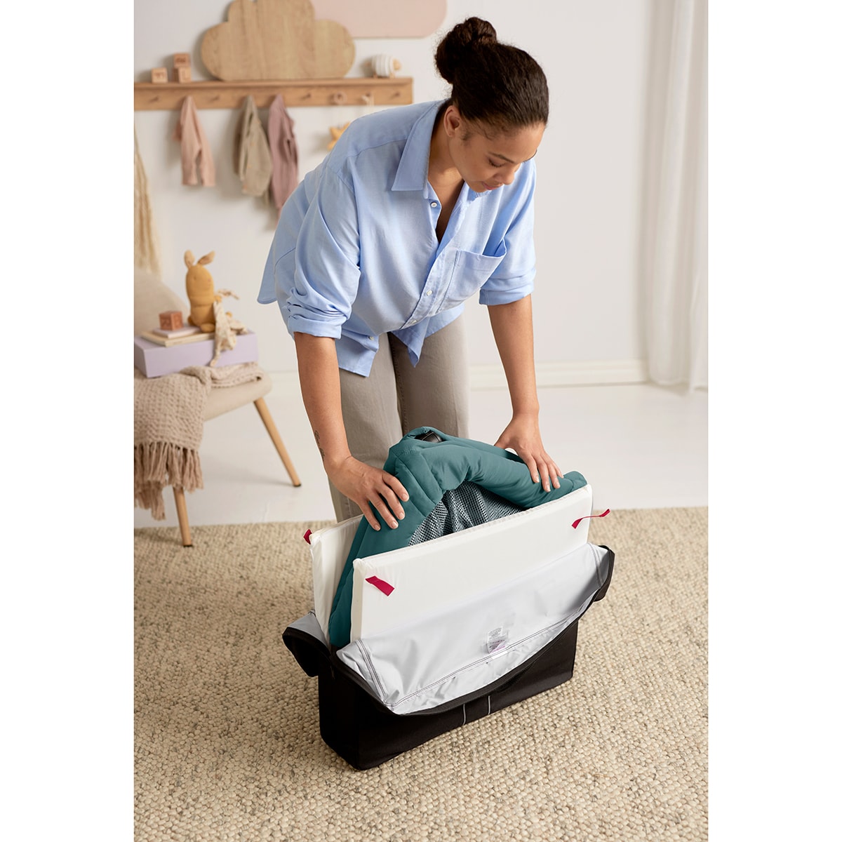 Berço de Viagem Light - Verde-Escuro Verde-escuro-11