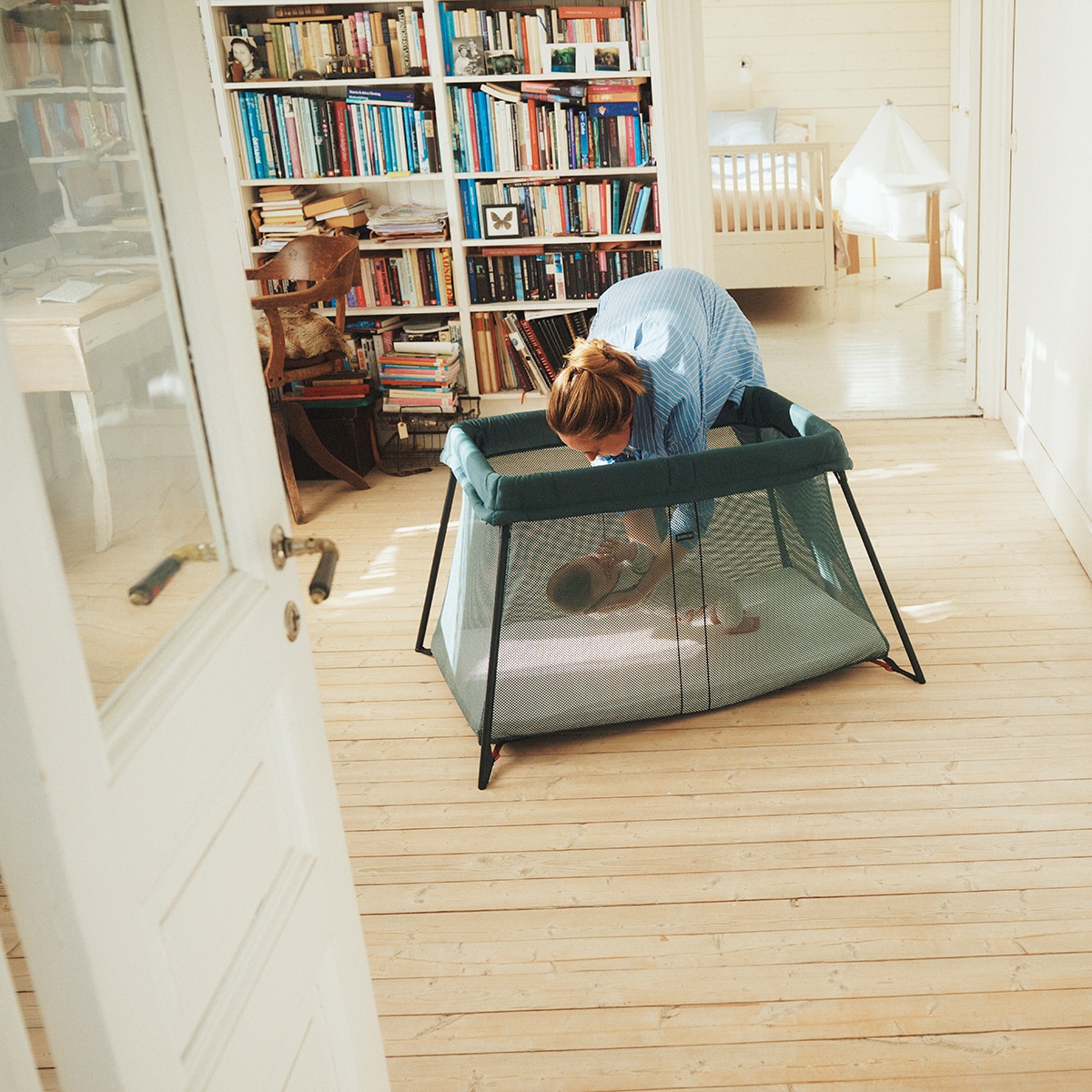 Berço de Viagem Light - Verde-Escuro Verde-escuro-13