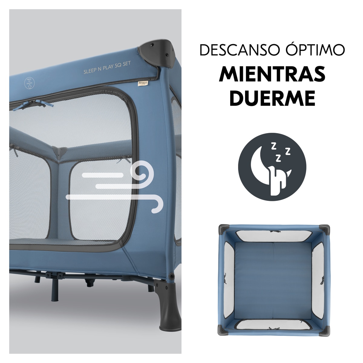 Berço - Parque de Viagem Sleep N Play SQ Set Azul-7