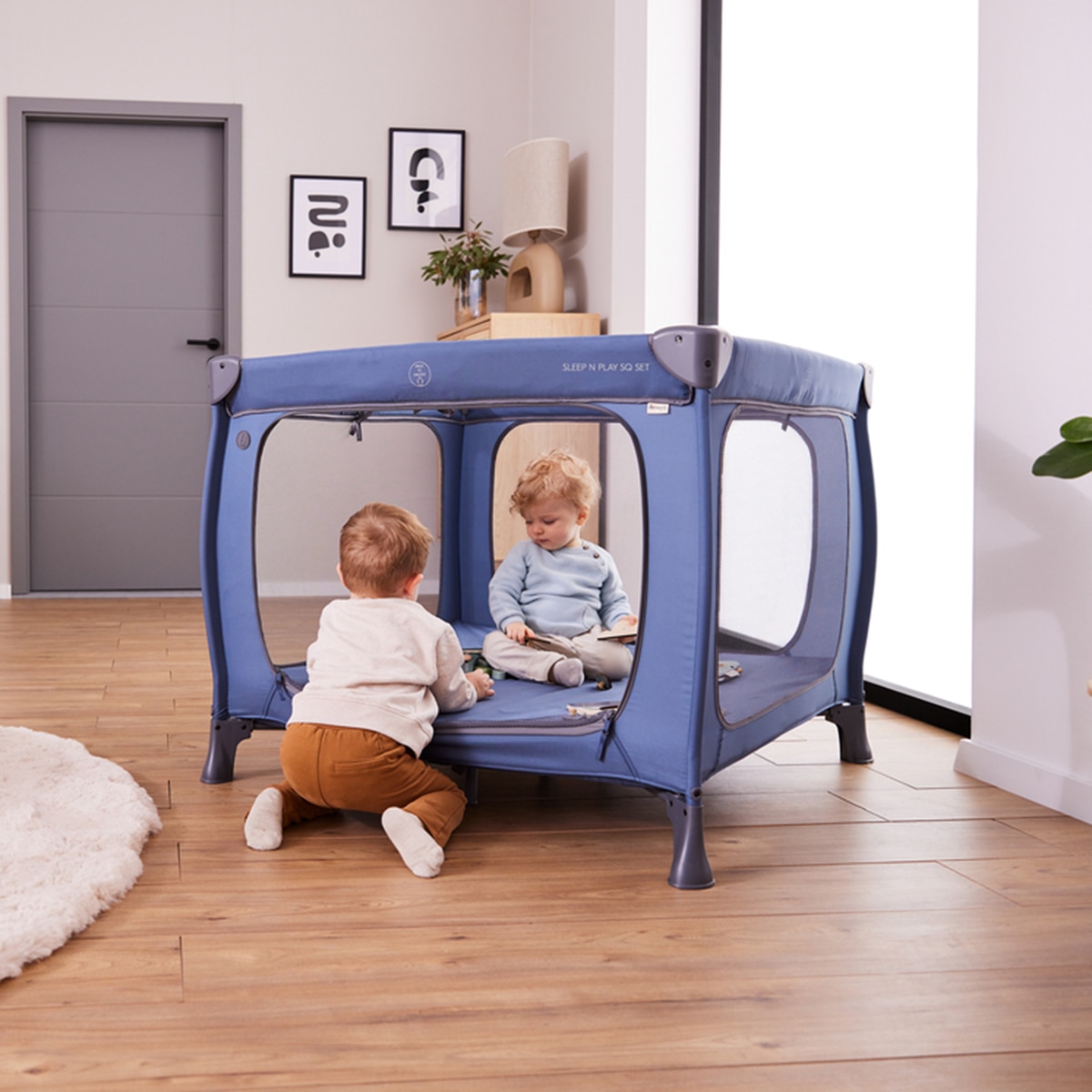 Berço - Parque de Viagem Sleep N Play SQ Set Azul-25