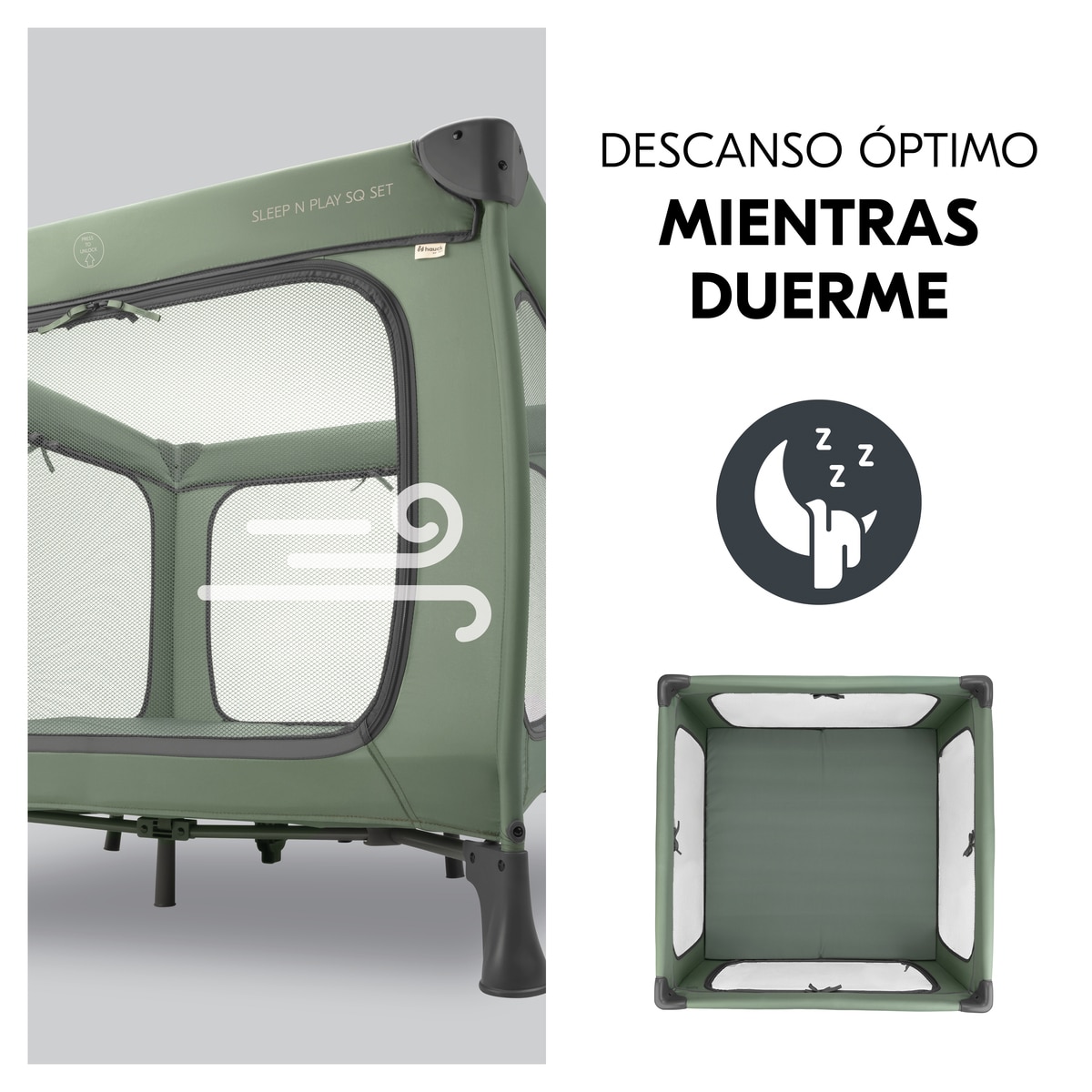 Berço - Parque de Viagem Sleep N Play SQ Set Verde-6