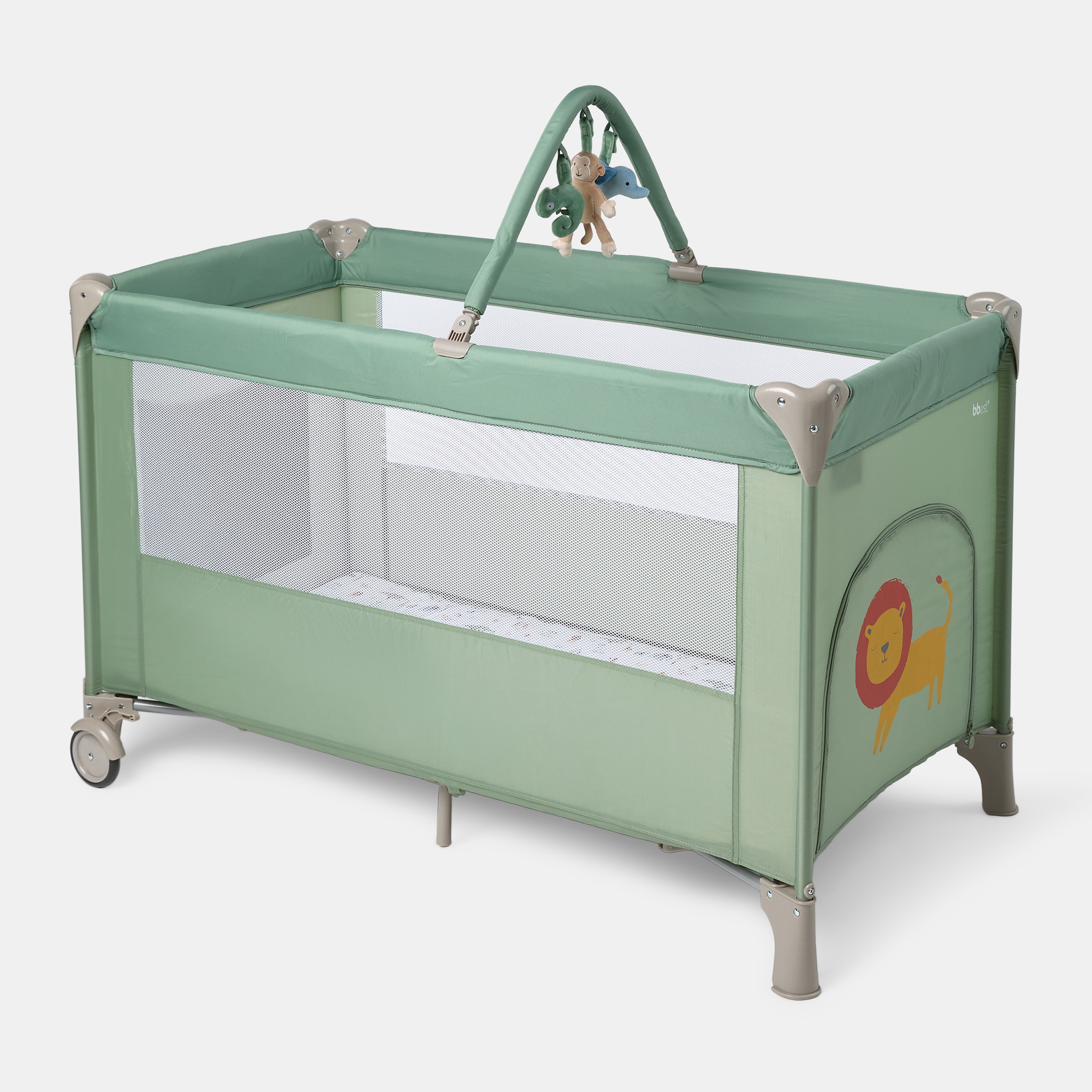 Imagem 0 de Berço de Viagem de Nível Duplo com Arco de Brincadeira Jungle