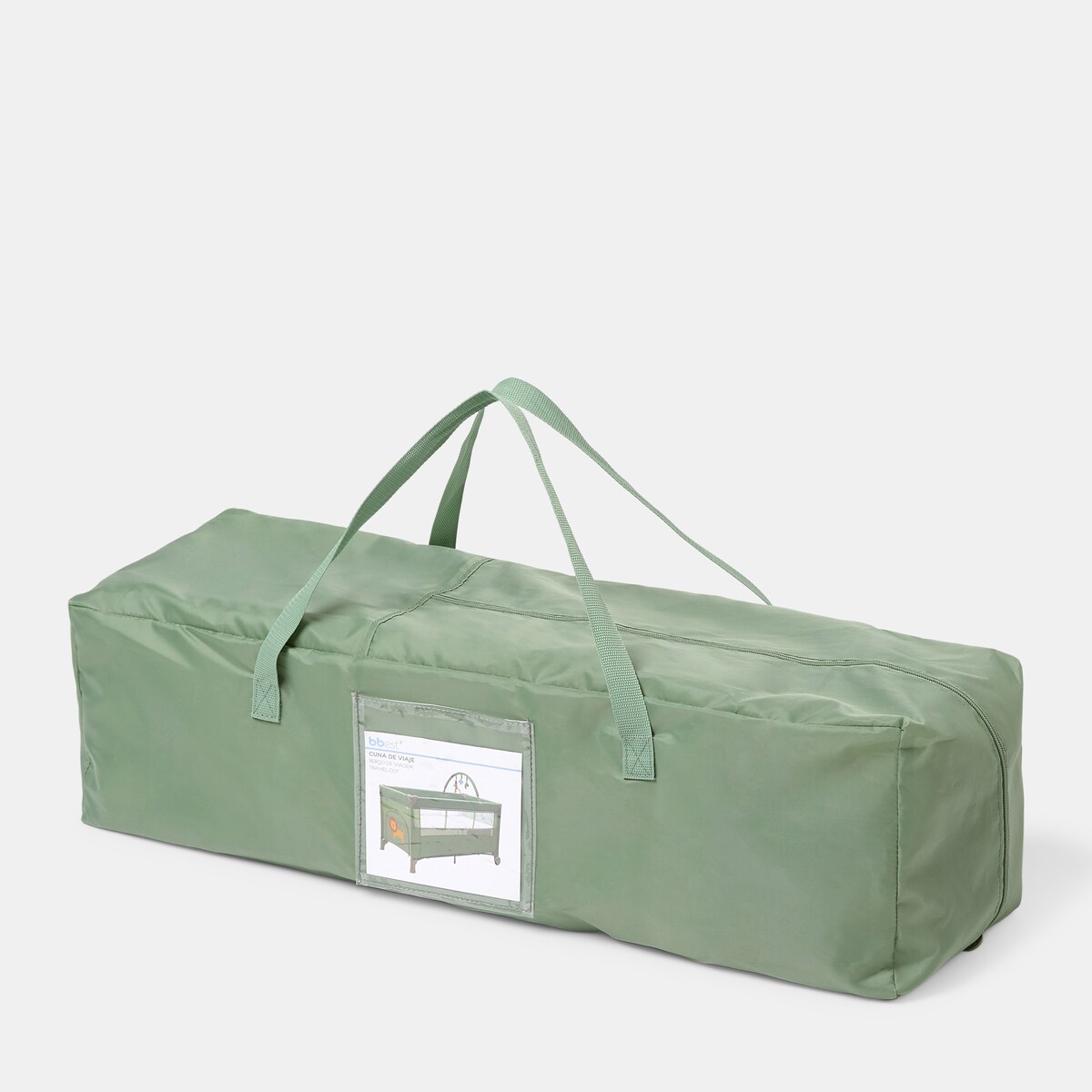 Berço de Viagem de Nível Duplo com Arco de Brincadeira Jungle Verde-6