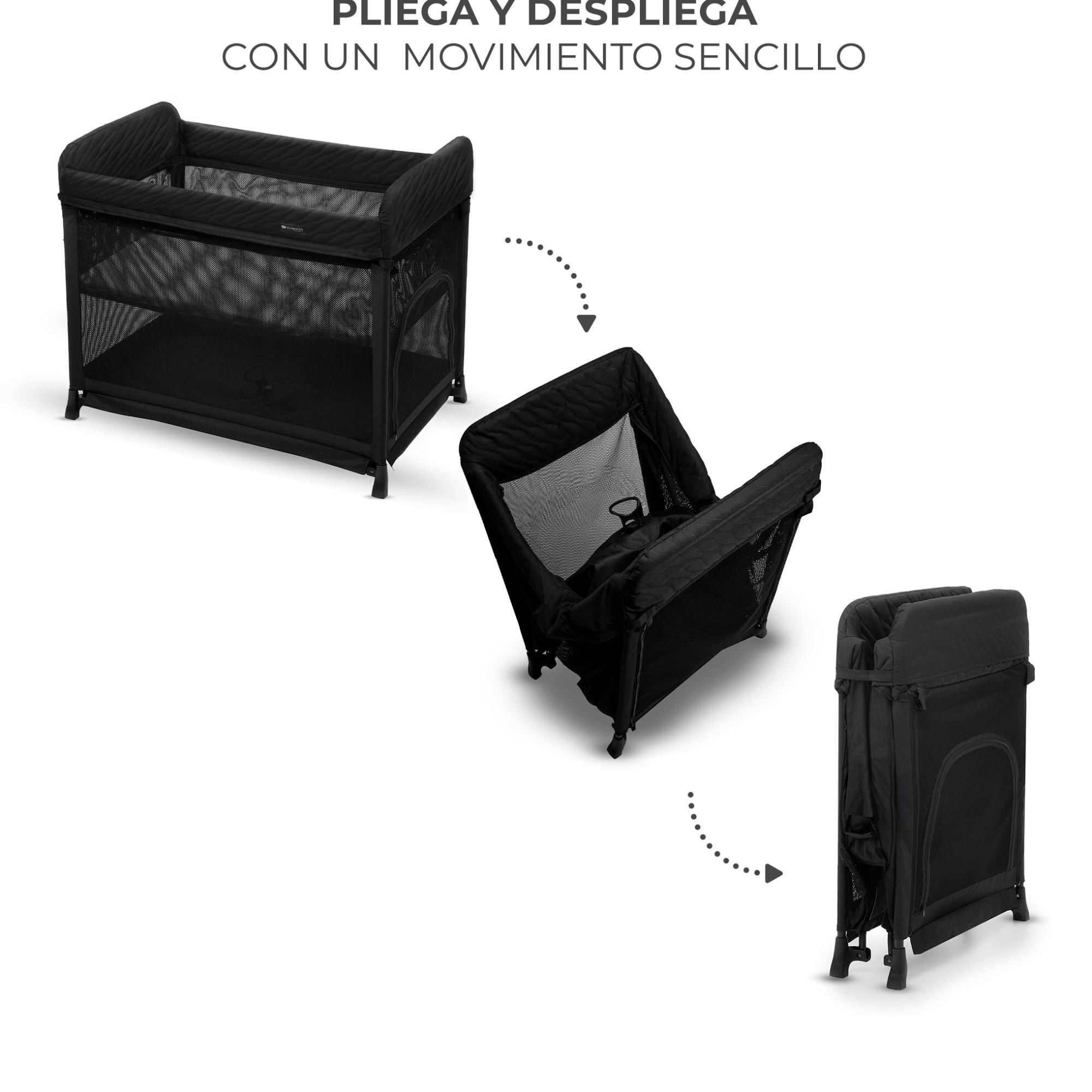 Cuna de viaje Kinderkraft MOON DREAM - Negro Negro-5