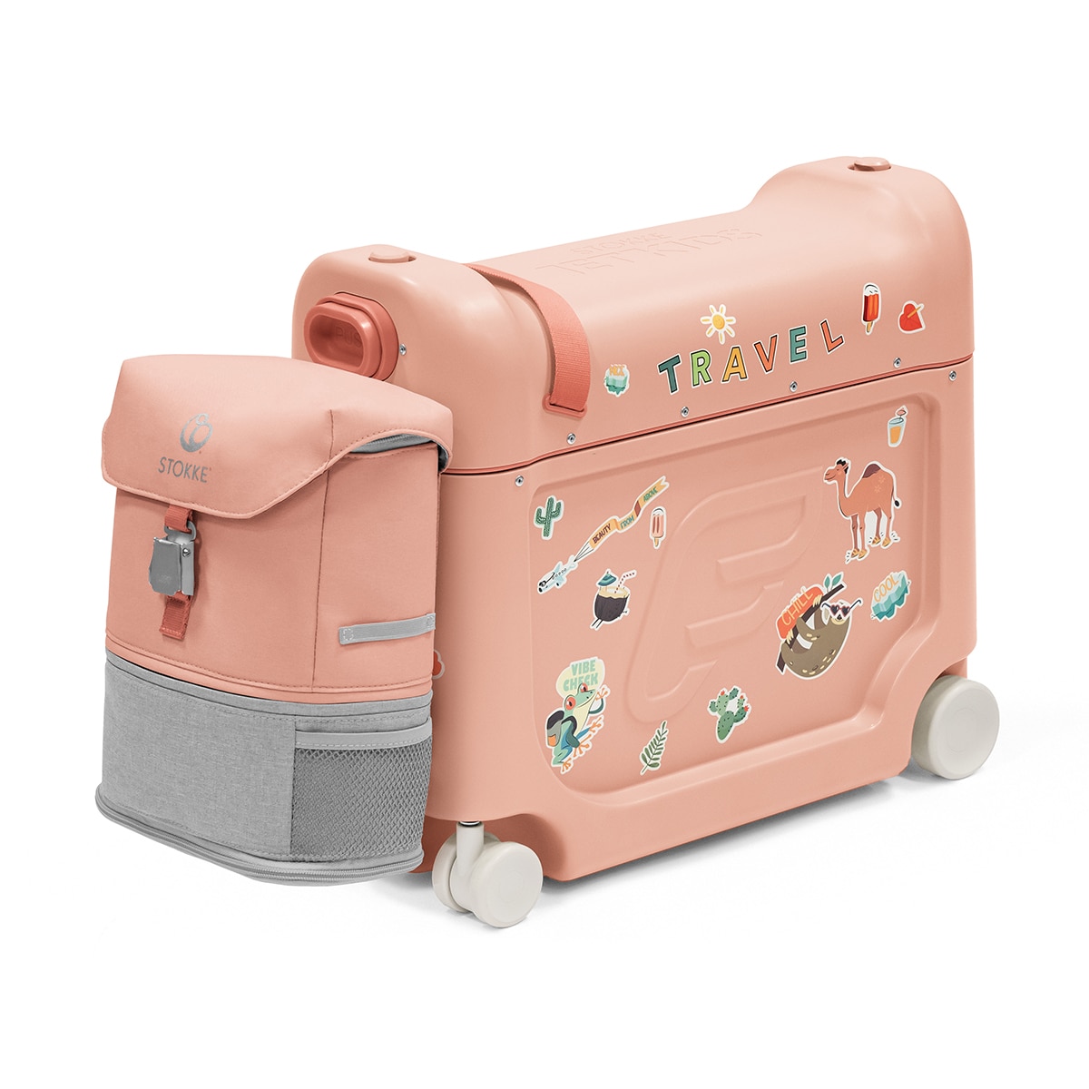 JETKIDS by STOKKE キャリーカート ピンク Maleta con cama de viaje Stokke Jetkids - Rosa · El Corte Inglés