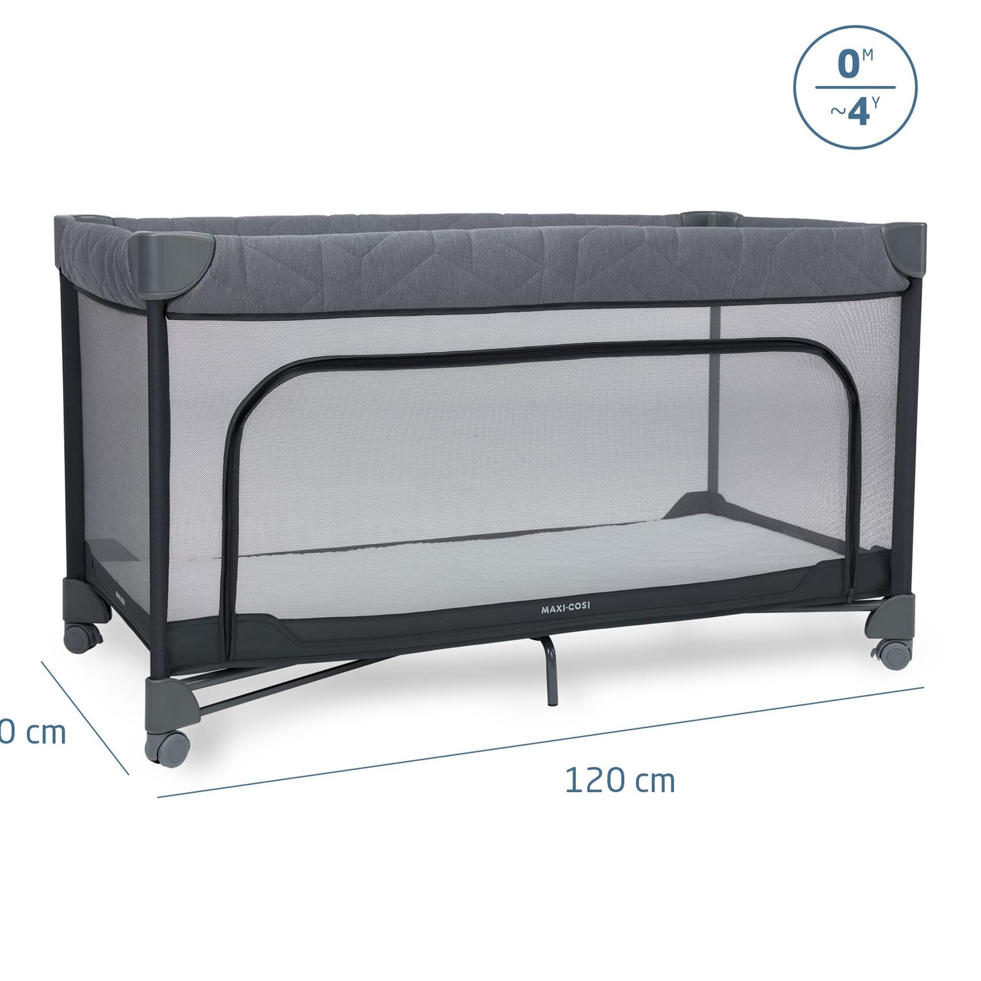 Cuna de viaje Maxi-Cosi Merlin, 0-16Kg, 0-4años - Gris oscuro Gris oscuro-3