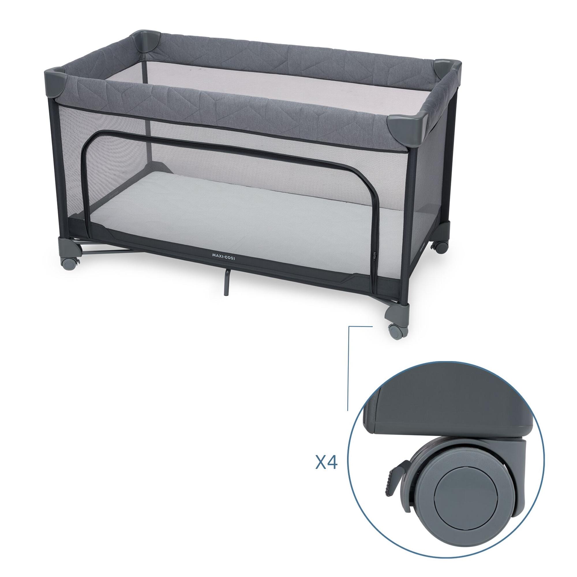 Cuna de viaje Maxi-Cosi Merlin, 0-16Kg, 0-4años - Gris oscuro Gris oscuro-5