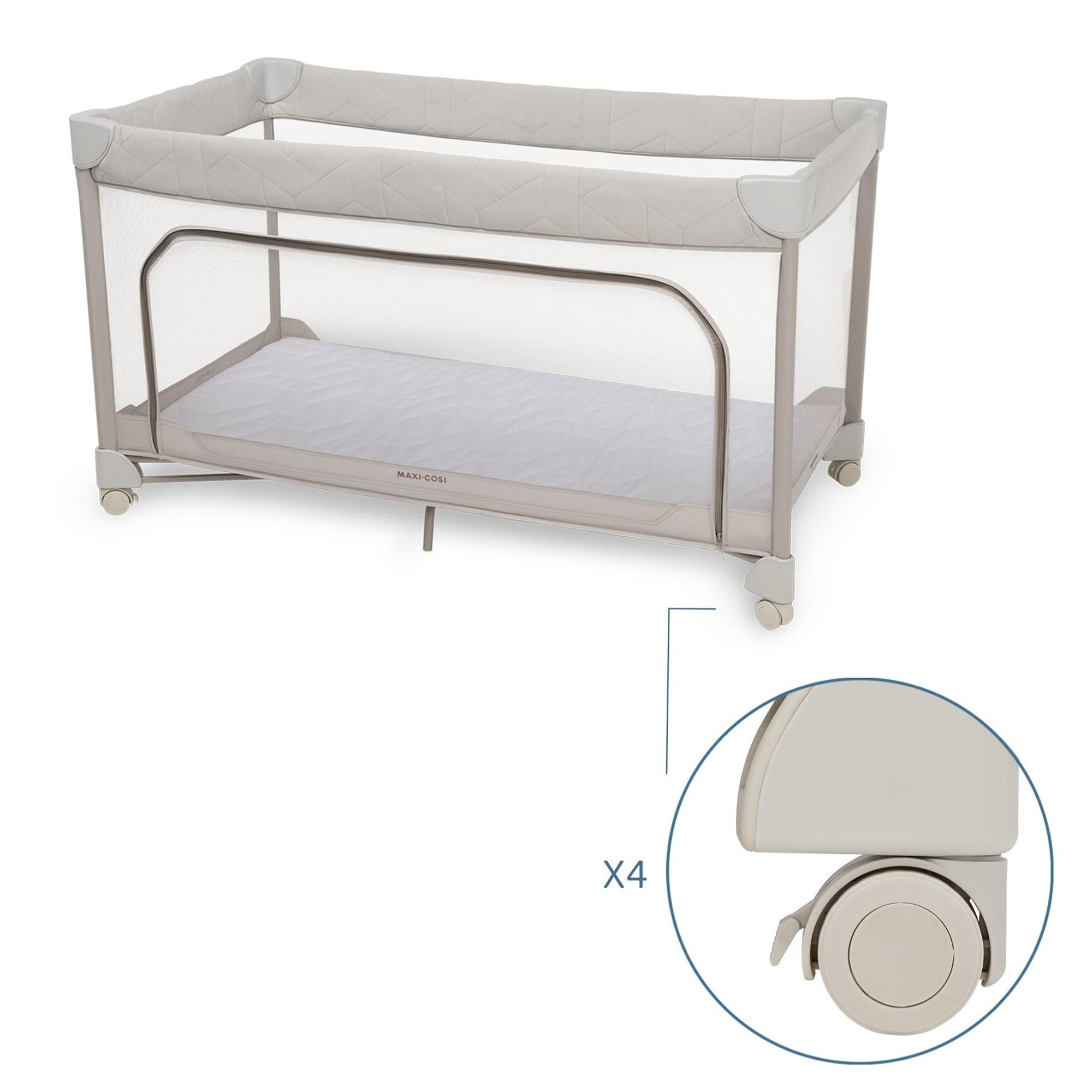 Berço de Viagem Merlin, 0-16 Kg, 0-4 Anos Bege-4
