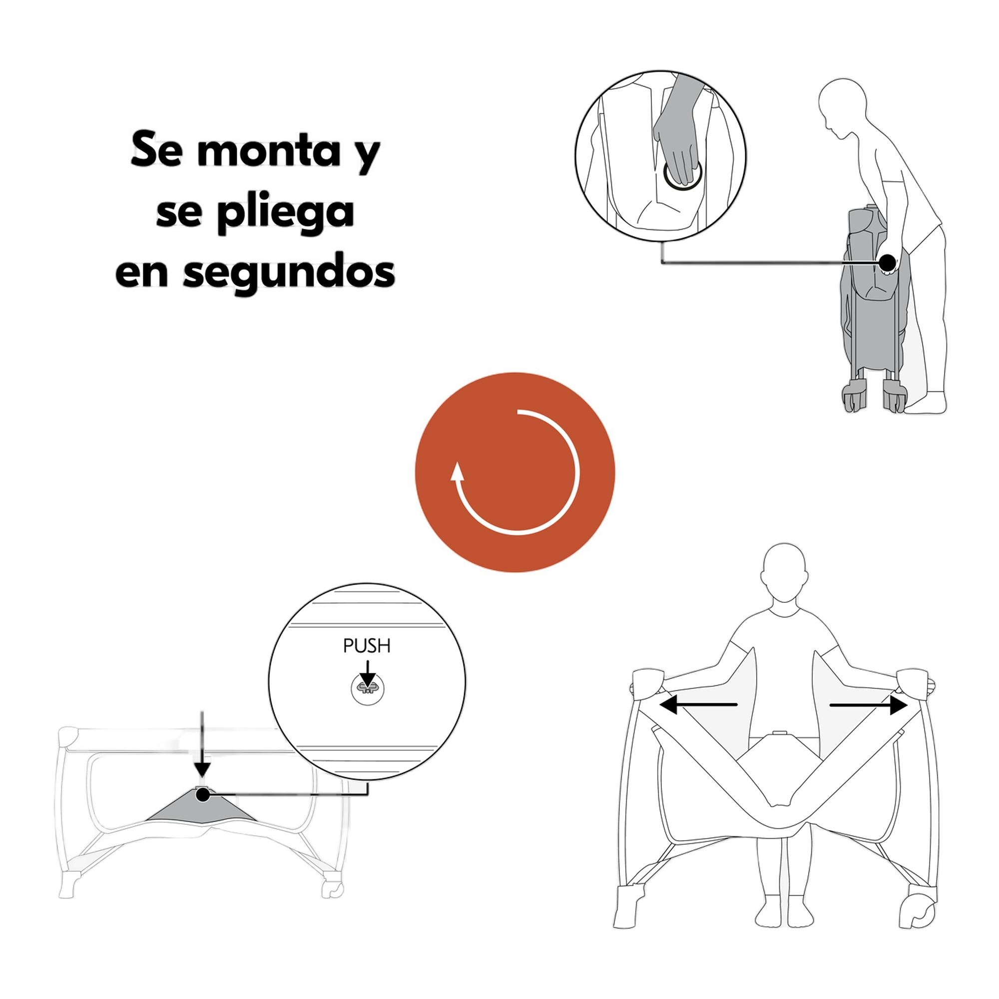 Berço de Viagem Sleep N Easyfold Cinzento-escuro-4