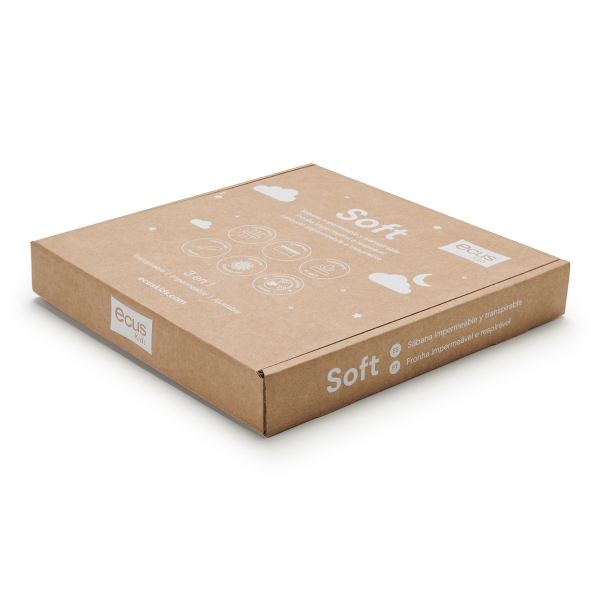 Protector para Colchón de Minicuna/Cuna Soft Ecus Kids transpirable e impermeable 3 en 1 blanco (disponible en varias medidas) Blanco Blanco-10