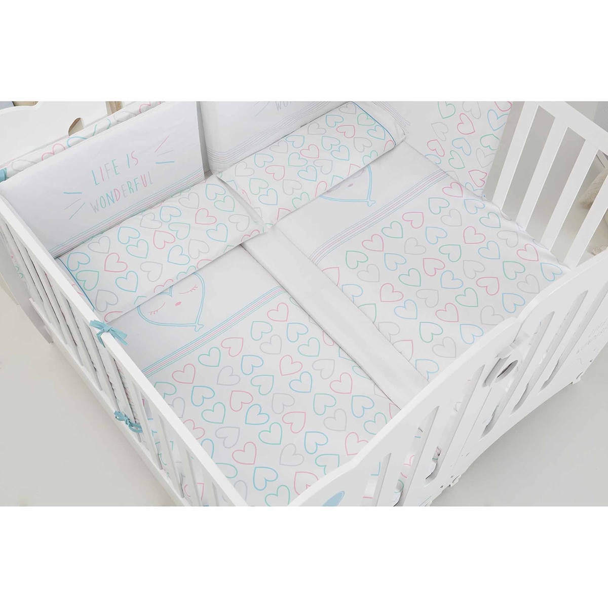 Kit para Gémeos para Berço - 120x60 cm Branco-8