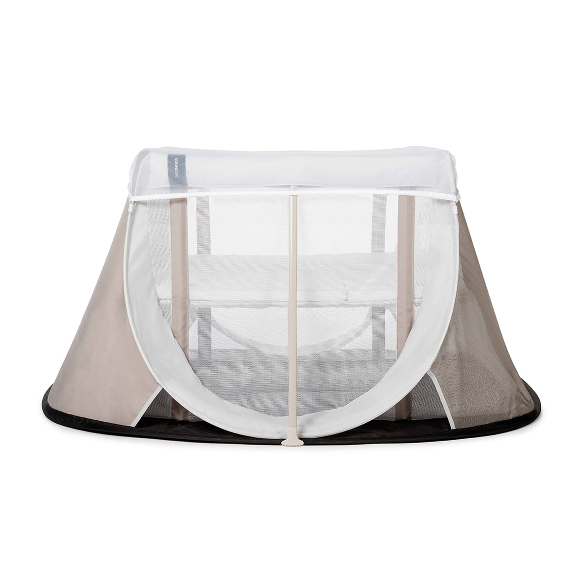 Proteção Solar para Berço de Viagem - Prateado/Azul Branco-2