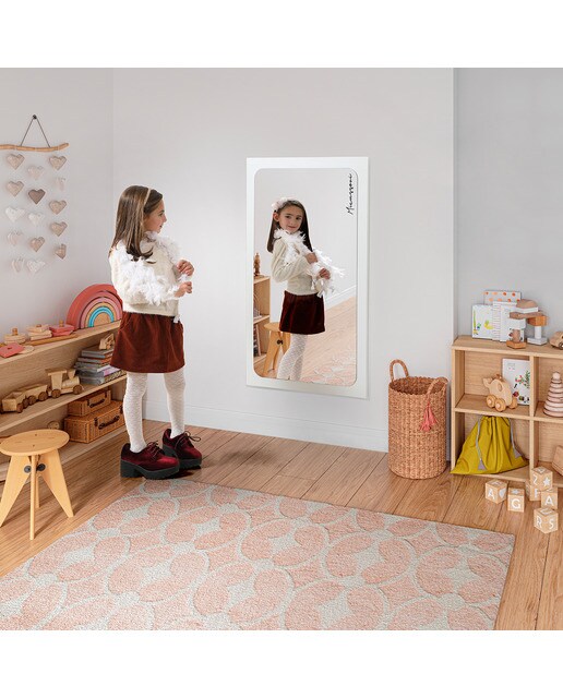 Espelho Infantil Micussori Branco/Bege-3