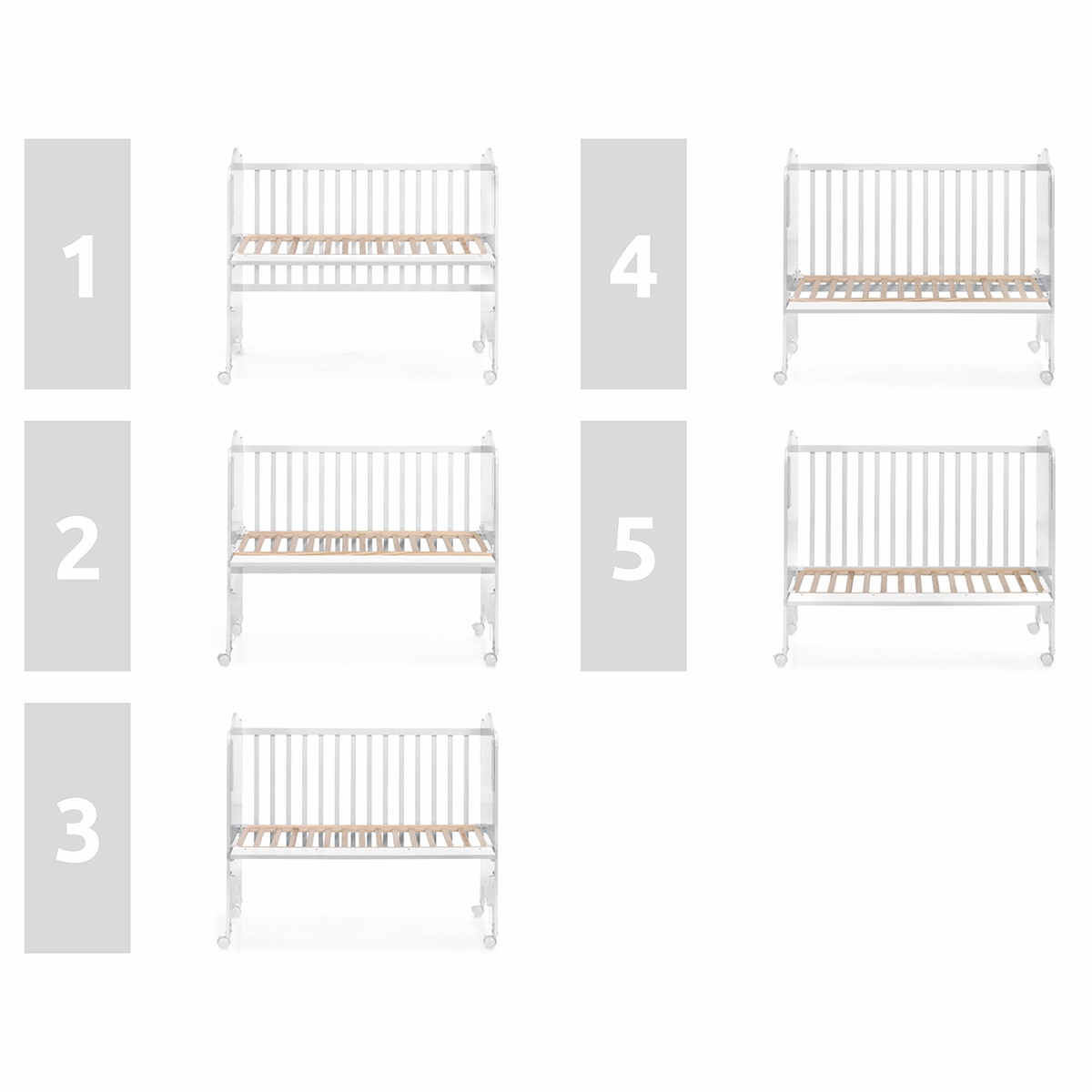 Kit Co-sleeping 5P - Branco Mate Branco-3