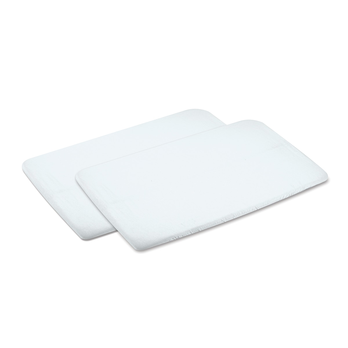 Conjunto de 2 Lençóis de Baixo para Berço de Viagem Swift Newborn Bedsheets Branco-1