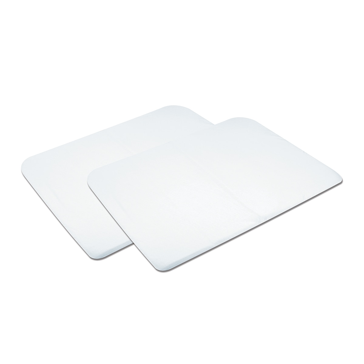 Conjunto de 2 Lençóis de Baixo para Berço de Viagem Swift Toddler Bedsheets Branco-1