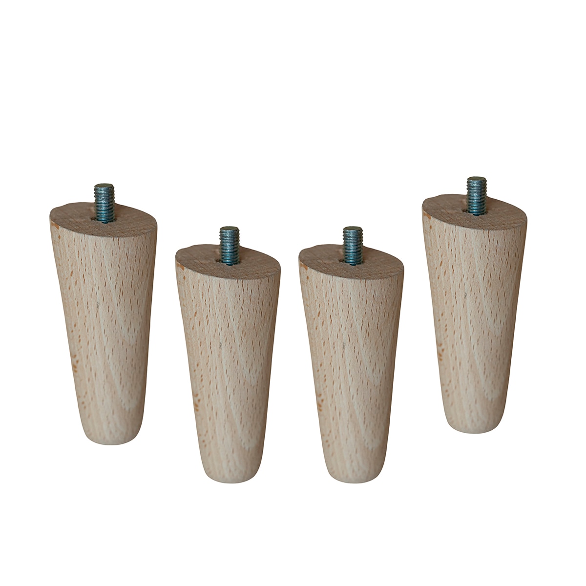 Conjunto de 4 Pés Cónicos para Cómodas Natural-1