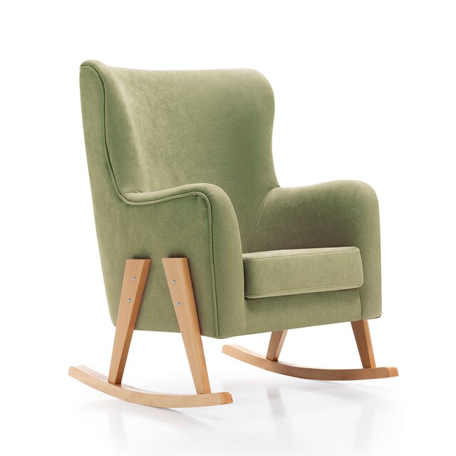 Sillón de lactancia con patas de madera Glam