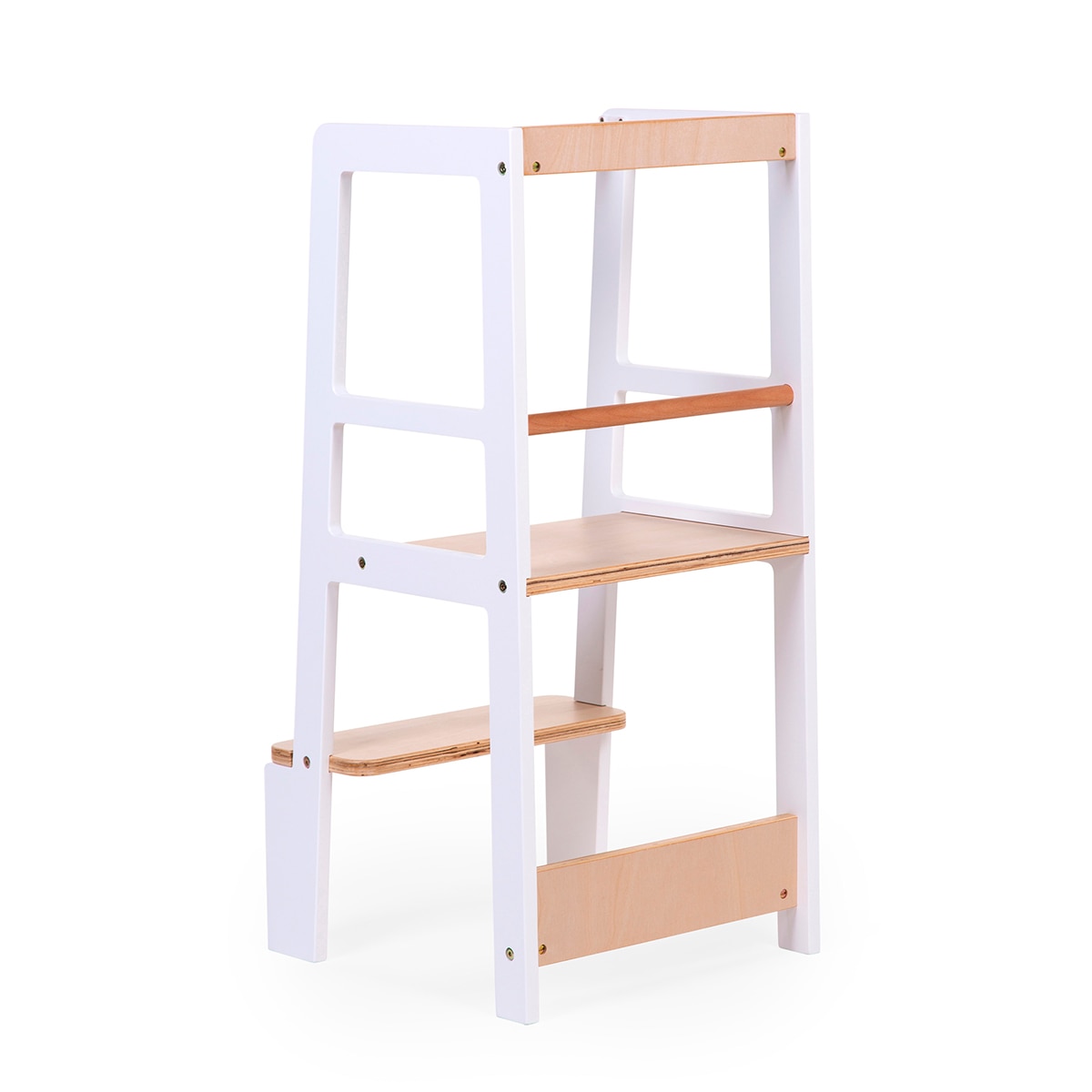 Torre de Aprendizagem Modelo CHLTNW Montessori - Branco/Natural Natural-4