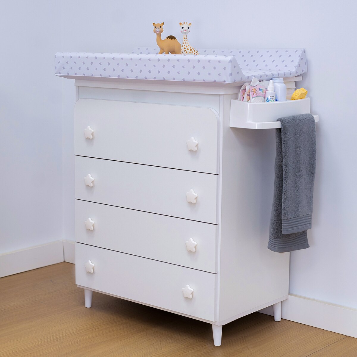 Tirador para cómoda (2 unidades) Micuna Estrellas Blanco Blanco-2