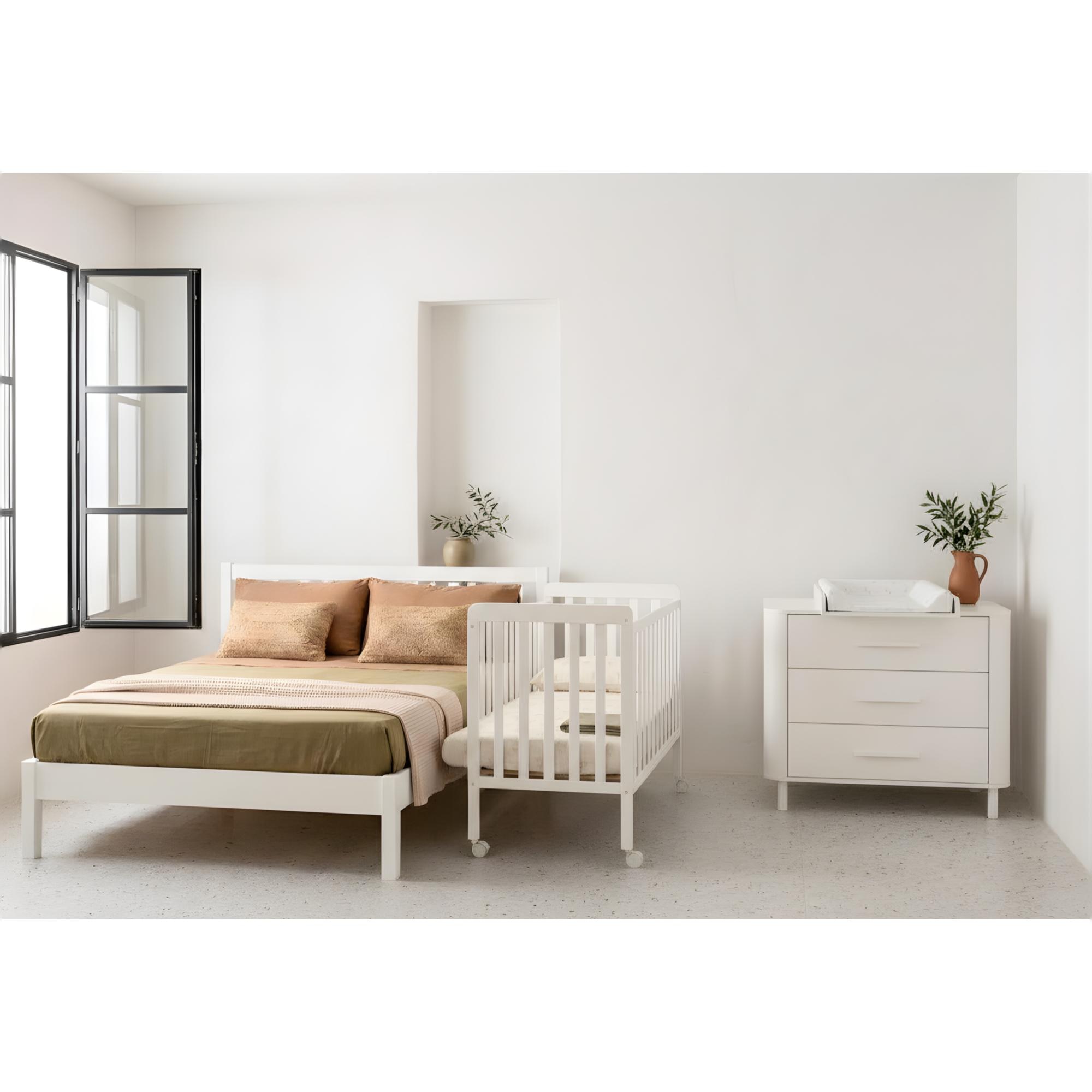 Kit Co-sleeping com Ponte para Berço - 120x60 cm Branco-9