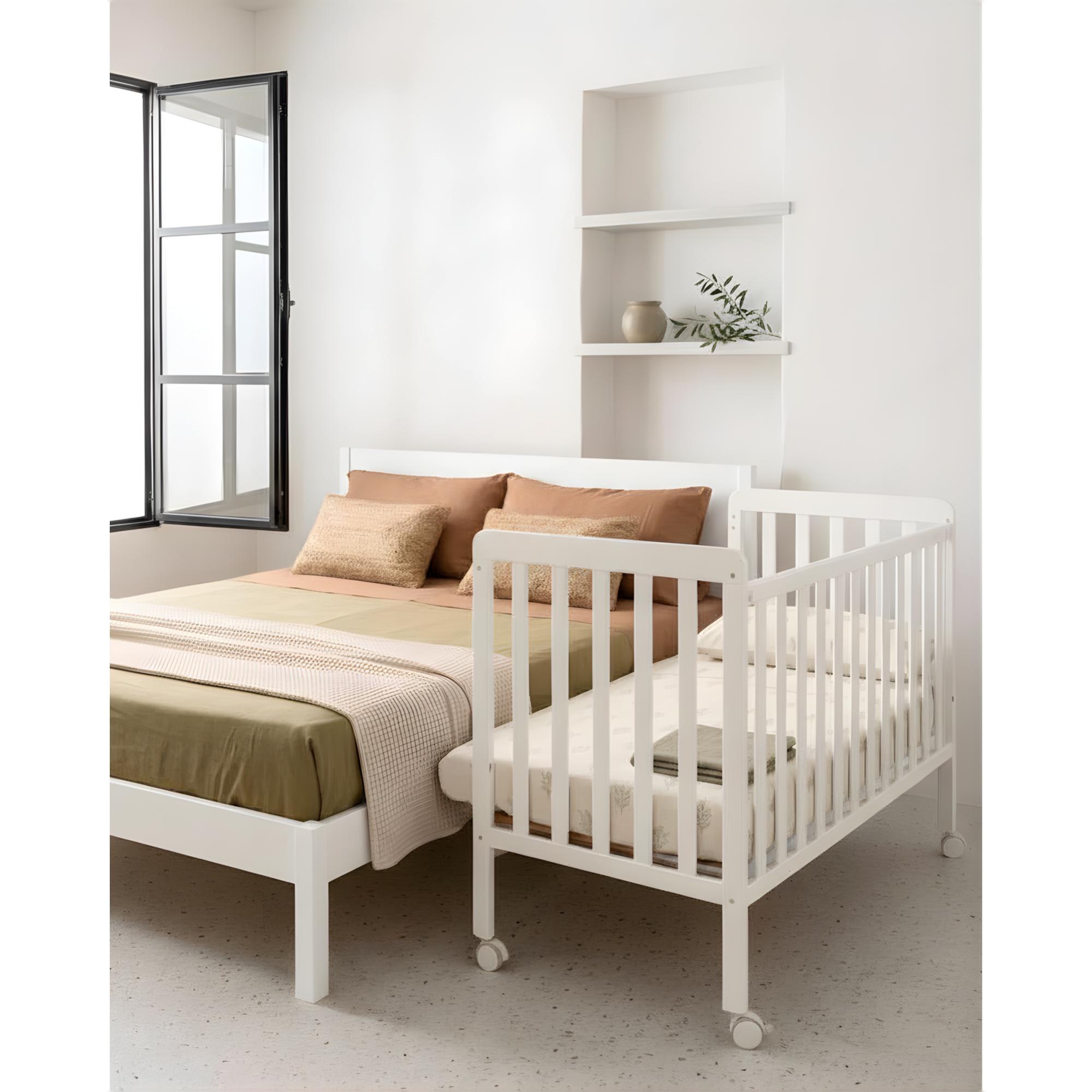 Kit Co-sleeping com Ponte para Berço - 120x60 cm Branco-10
