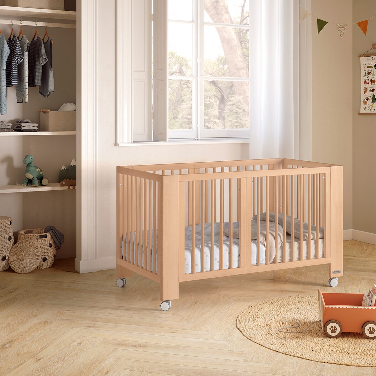 Kit de Ampliação de Miniberço para Berço Evolutivo Converbaby - 140x70 cm Natural-3